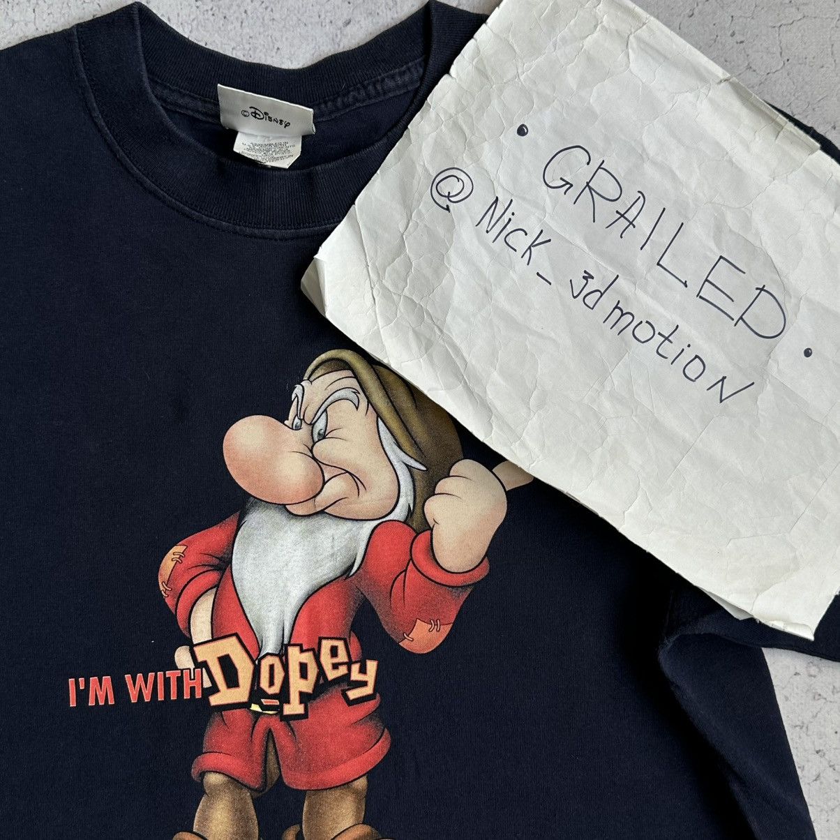 Cartoon Network × Disney × Vintage Vintage 90s Dopey Walt Disney World Movie Tee Size US M / EU 48-50 / 2 - 10 Thumbnail