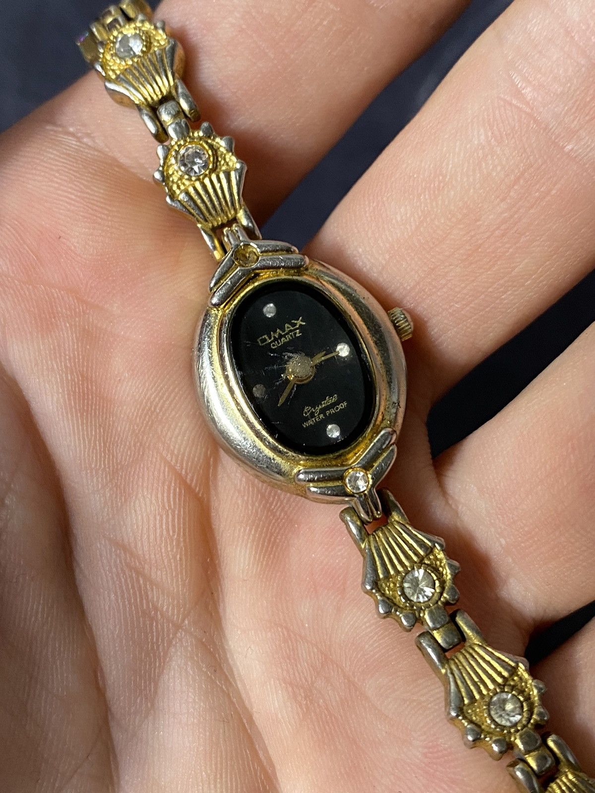 Japanese Brand OMAX Quartz Crystal Watch, Vintage Two-tone Size ONE SIZE - 6 Thumbnail