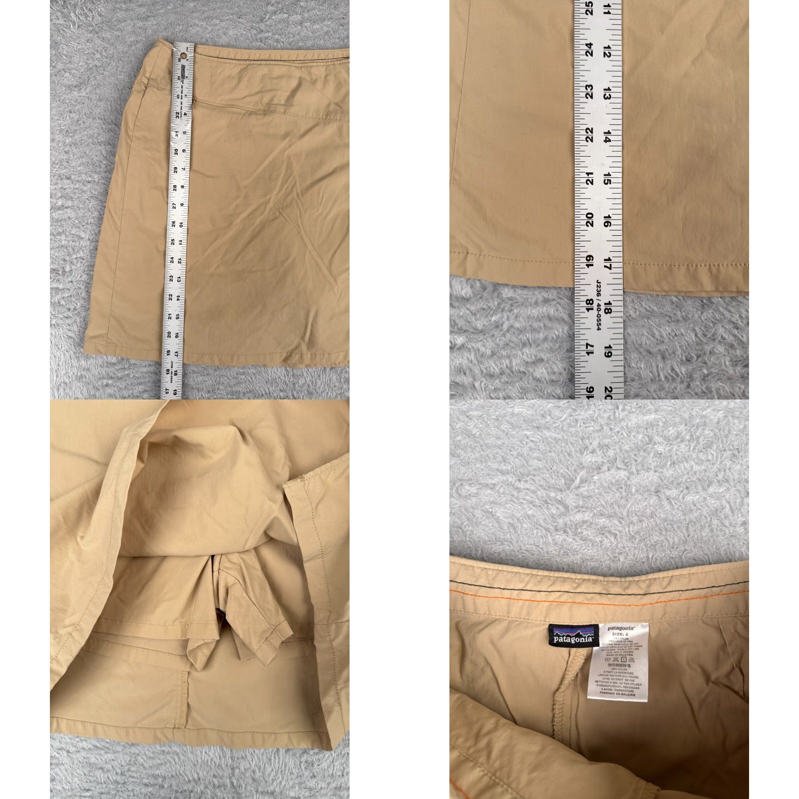 Patagonia Patagonia Beig e Skort Women 6 Nylon Shell Hiking Activewear Casual 28x17.5 Pocket Adjustable? Size 28" / US 6 / IT 42 - 8 Thumbnail