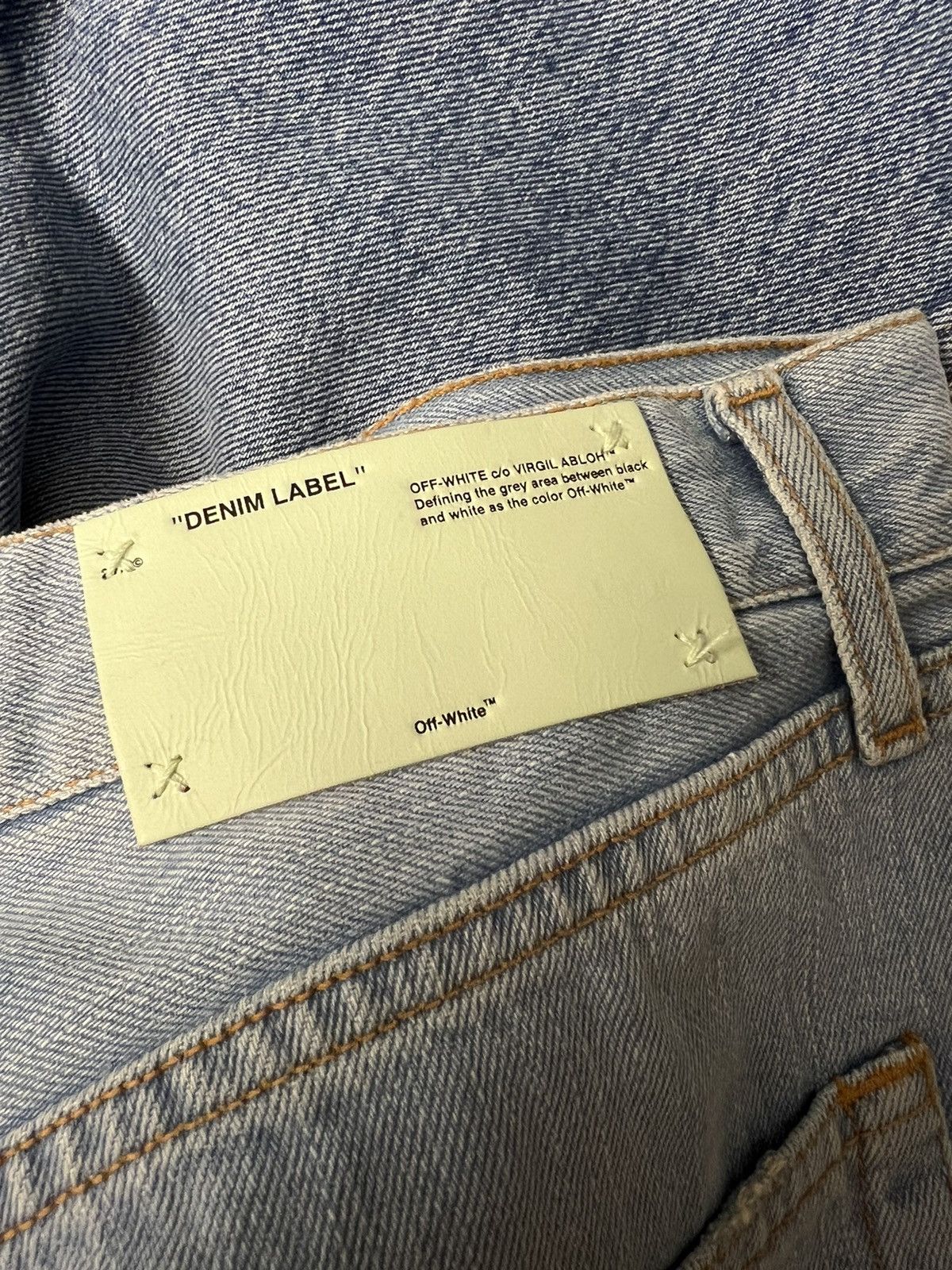 Off-White OFF-WHITE Two Tone Mod.Split Split Baggy 5 Pocket Jeans Blue Size 29" - 6 Thumbnail