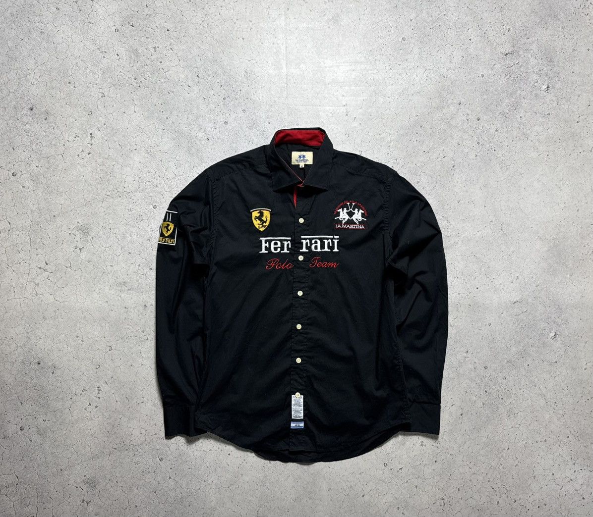 La Martina La Martina Ferrari Racing Button Up Shirt Black Size M Size US M / EU 48-50 / 2 - 1 Thumbnail
