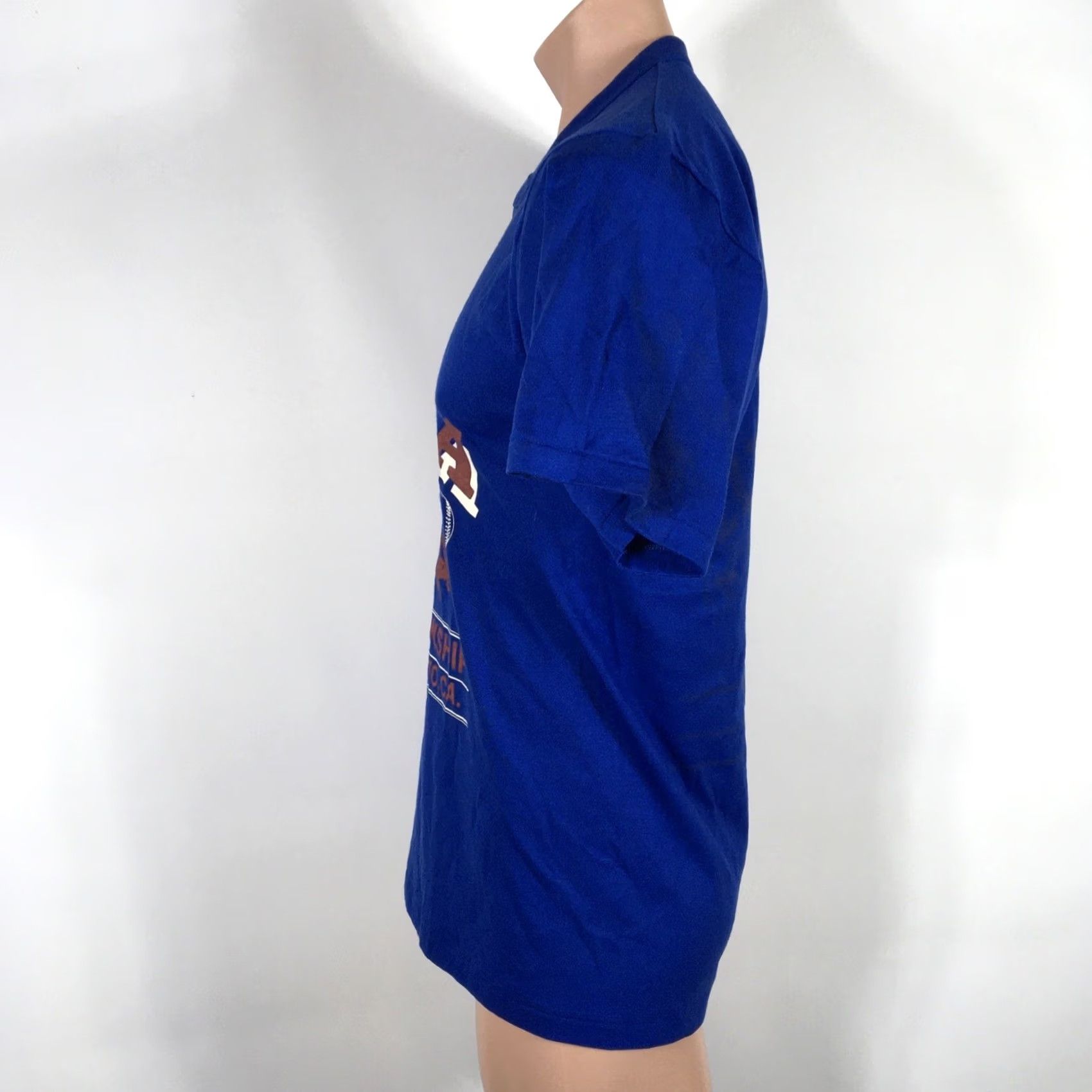 Russell Athletic VTG 80S 1986 B STATE CHAMPIONSHIP Russell Athletic USSSA SHIRT Baseball Sz L USA Shirt Mens Graphic Tee Blue Size US L / EU 52-54 / 3 - 7 Thumbnail