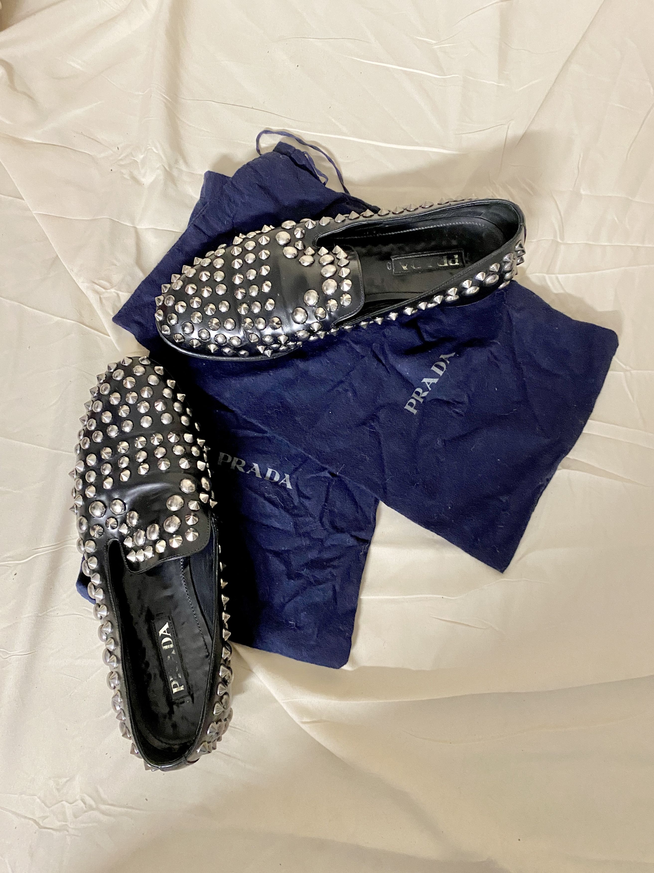 Prada Prada Vintage Studded Loafers - Unisex Size US 8 / EU 41 - 3 Thumbnail