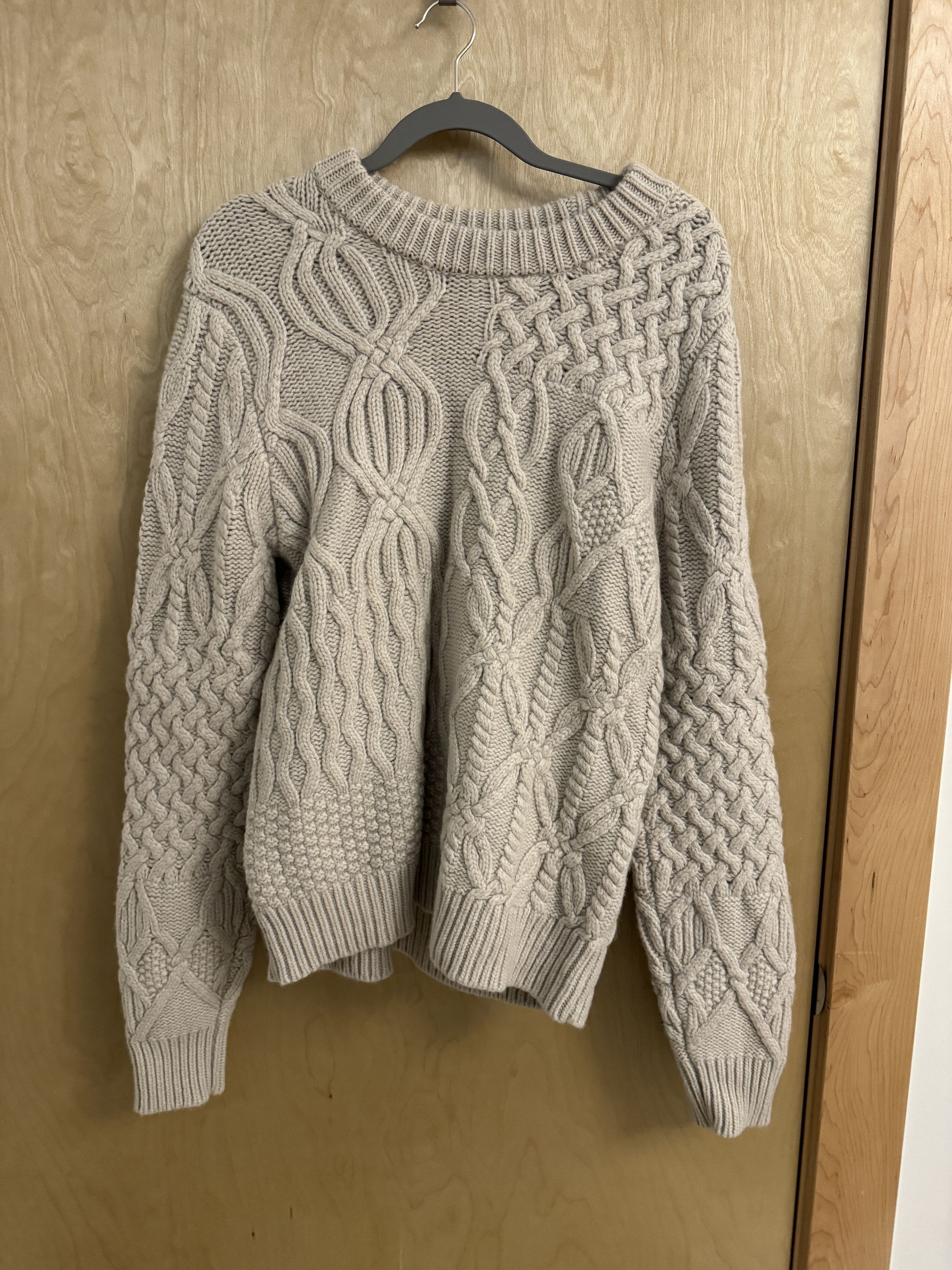 image of Samsoe Samsoe Knitted Crewneck in Light Grey, Men's (Size Large)