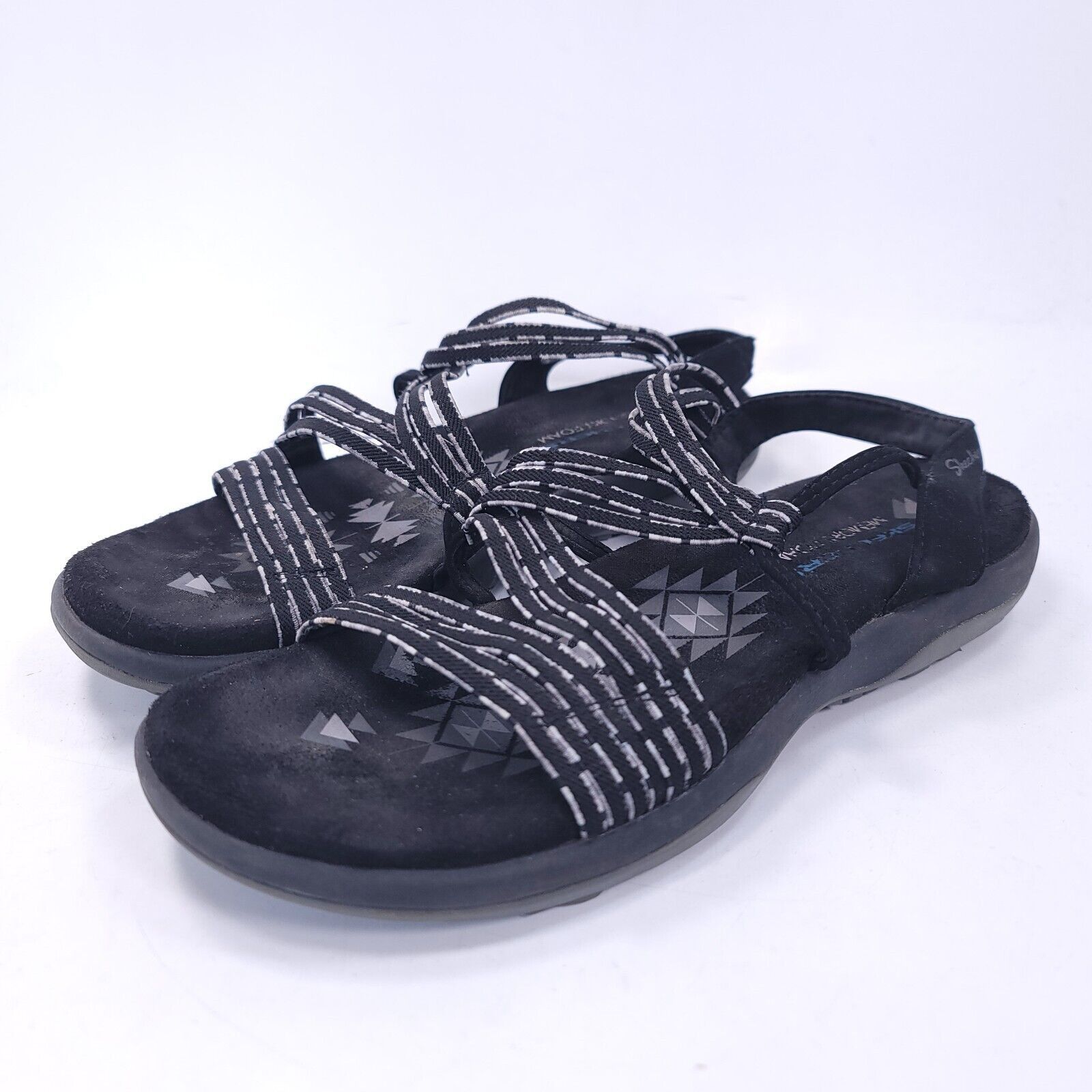 SKECHERS Skechers Ankle Strap Slip On Sandals Womens Size 8 Black Size US 8 / IT 38 - 1 Thumbnail