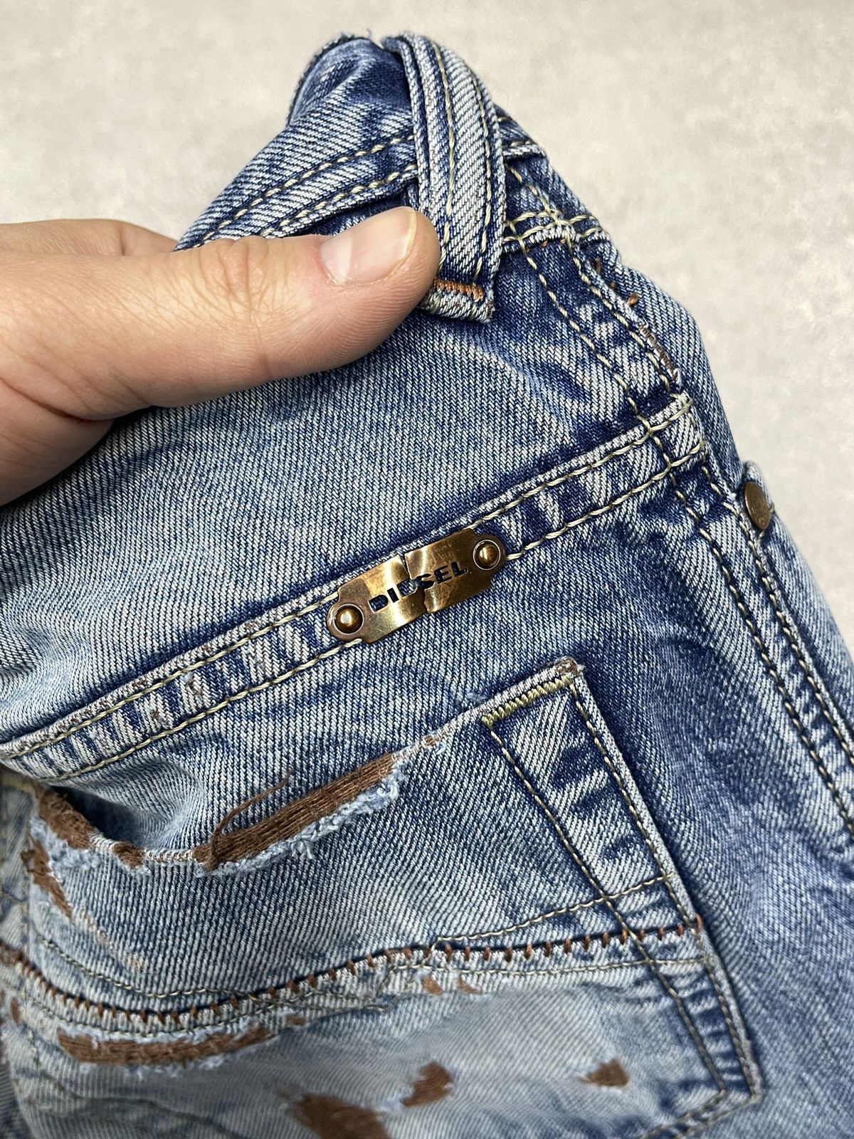 Diesel Diesel IAKOP Ripped Denim Jeans Blue Made in Italy Size US 30 / EU 46 - 5 Thumbnail