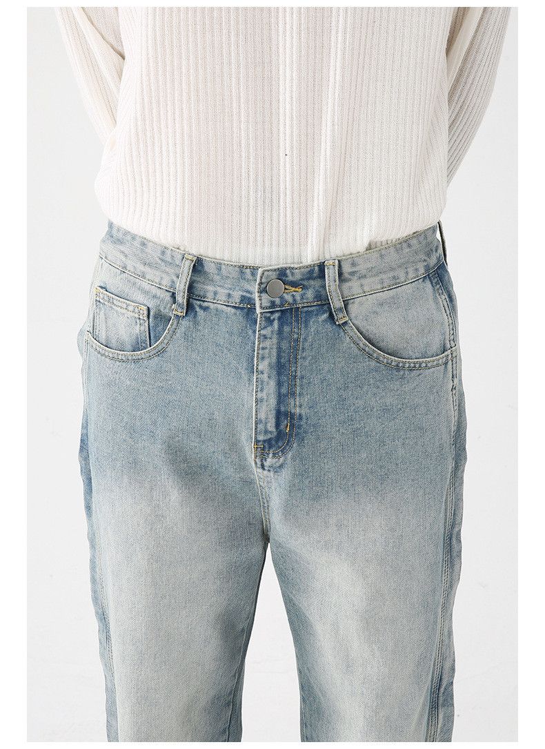 Japanese Brand × Jean Personalized button straight blue wide-leg casual jeans Size US 32 / EU 48 - 5 Thumbnail
