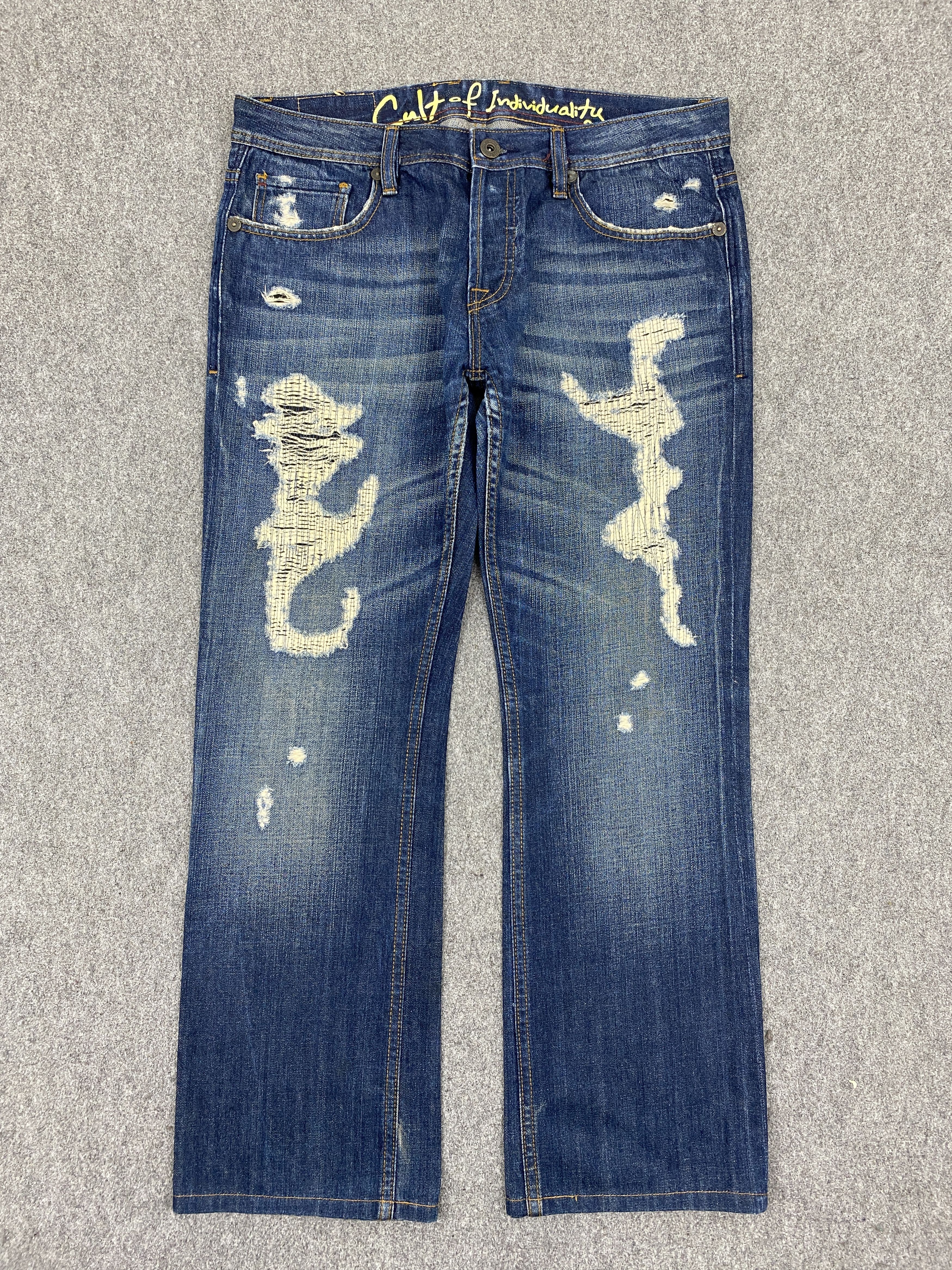 Vintage Vintage Cult Of Individuality Distressed Jeans DP2719 Size US 36 / EU 52 - 1 Thumbnail