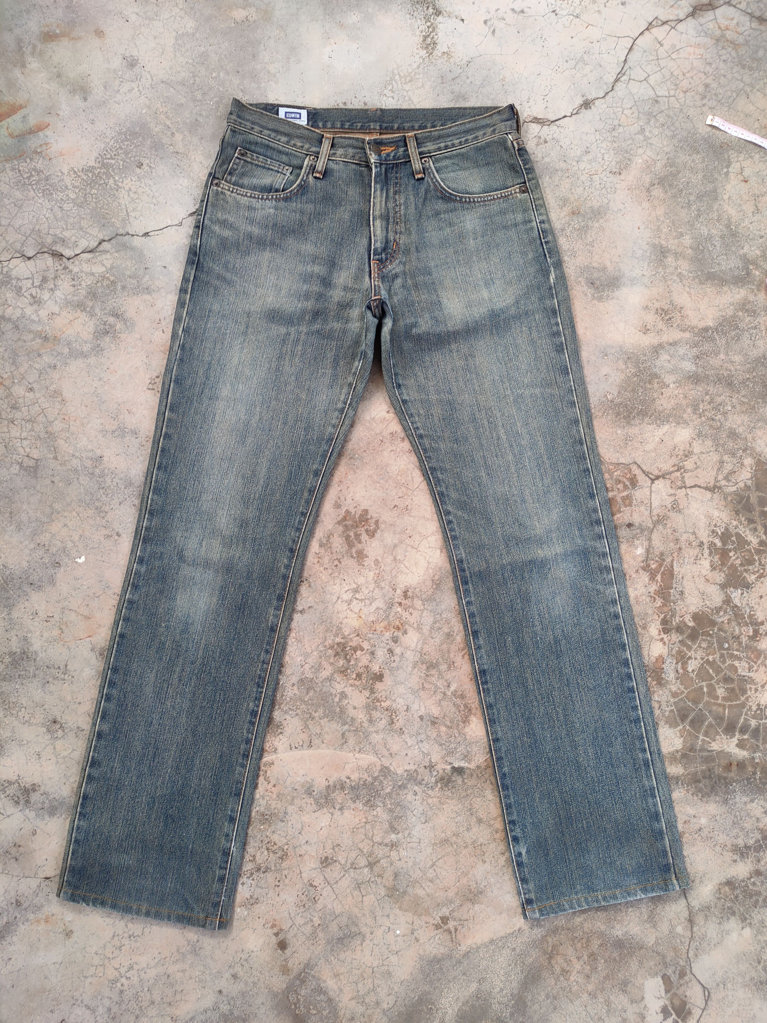 Edwin VINTAGE EDWIN 403 FADED DISTRESSED JEAN DENIM PANTS Size US 31 - 1 Thumbnail