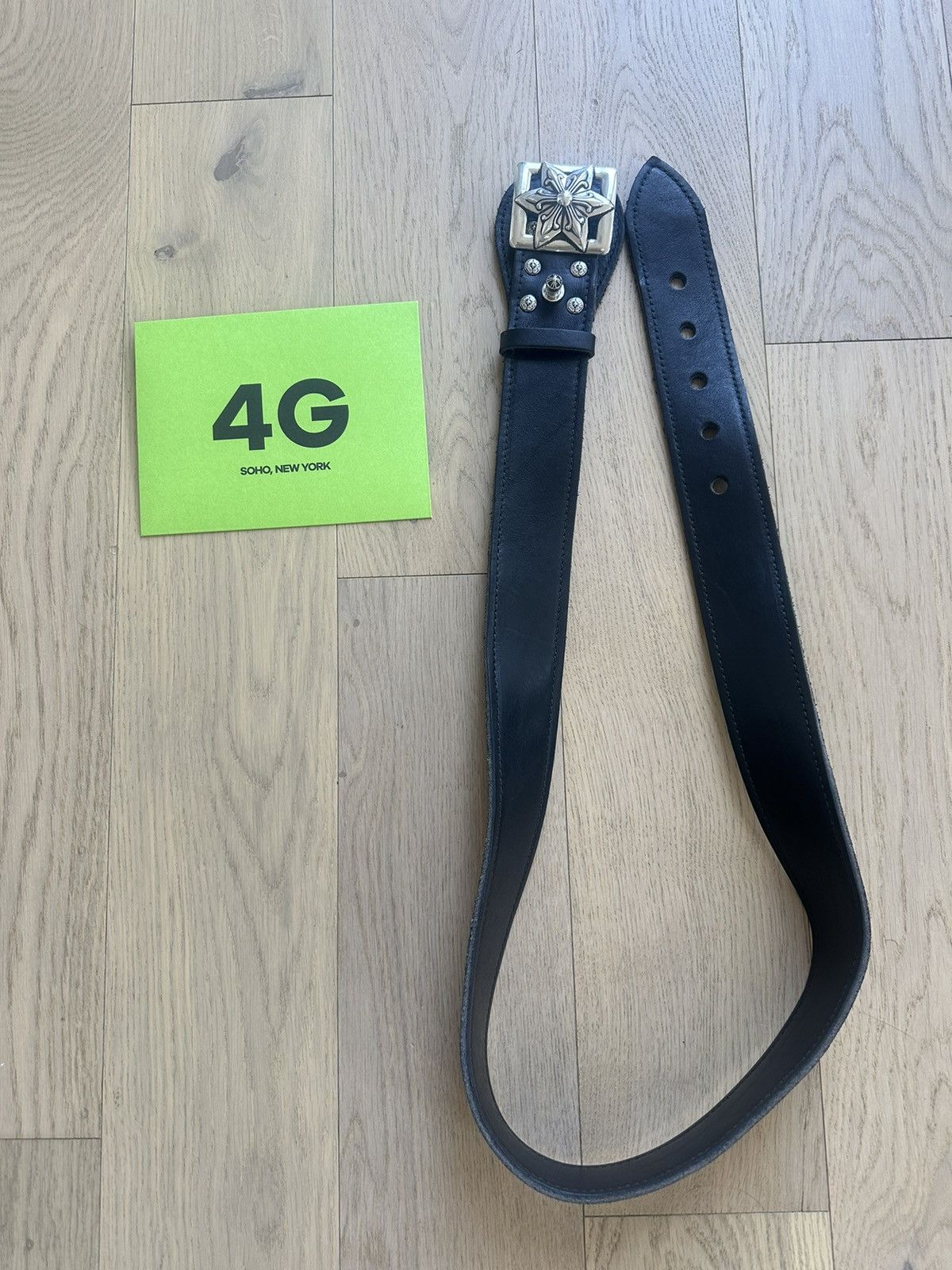 Chrome Hearts Chrome Hearts NEW sz 40 XXXXL Leather Belt Size 40 - 2 Thumbnail