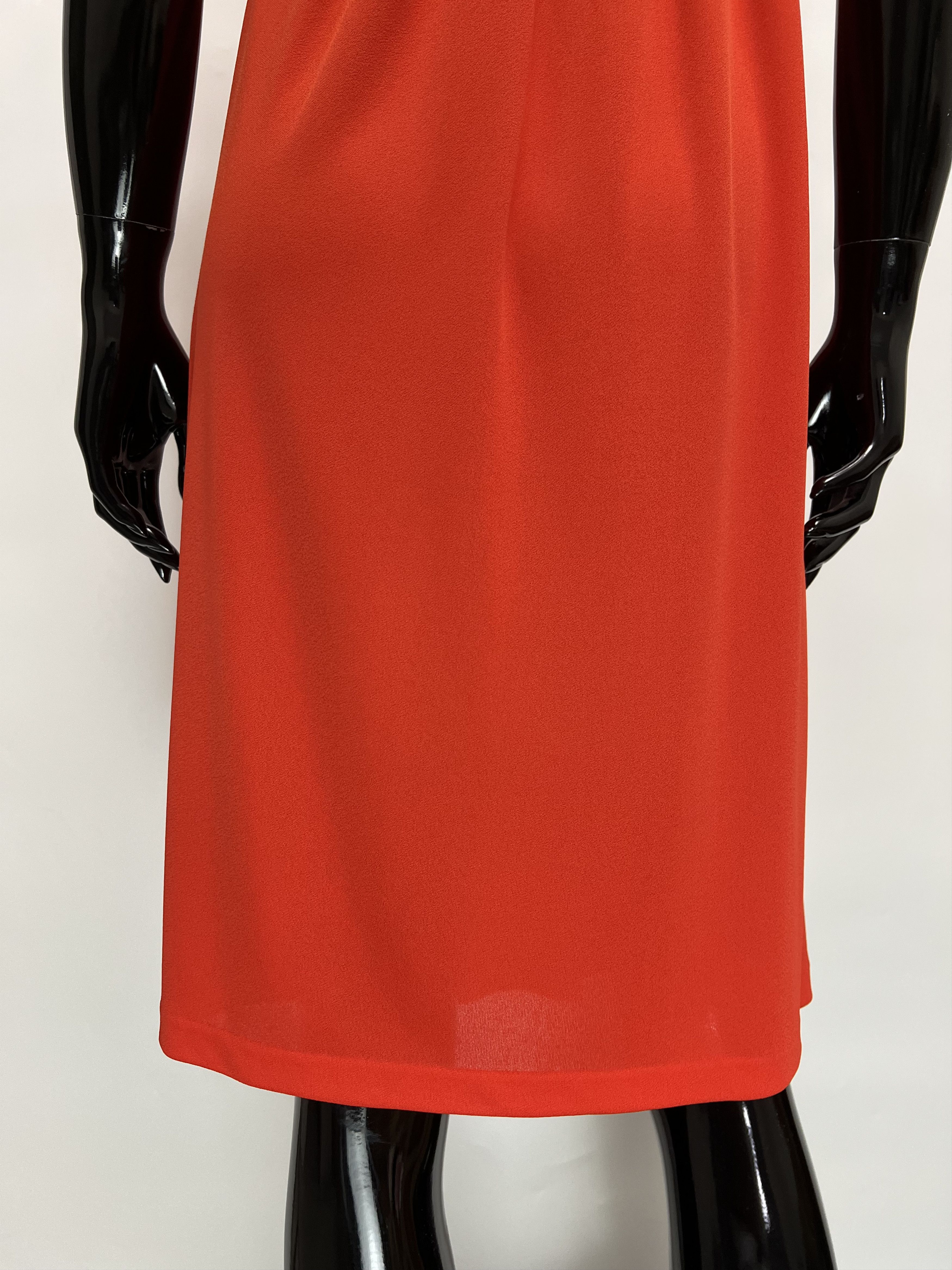 Valentino Valentino Red Sleeveless Midi Dress Decorated Rhinestones Size S / US 4 / IT 40 - 8 Thumbnail