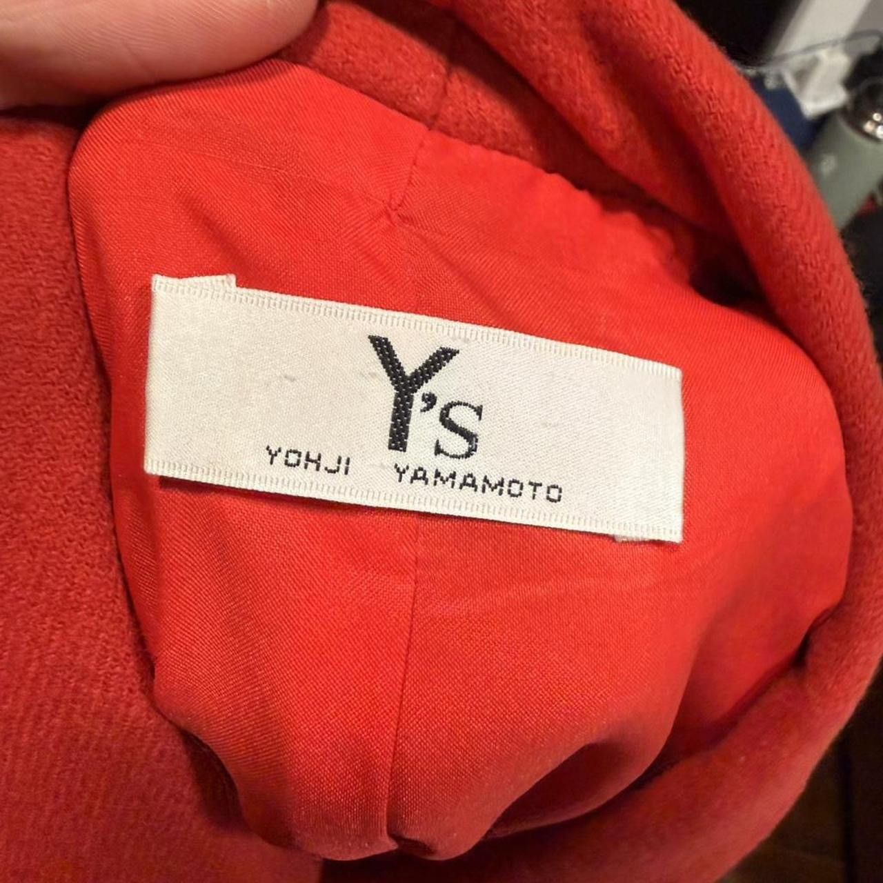 Yohji Yamamoto Vintage 80s Y's Yohji Yamamoto Red Wool Cropped Blazer Size 38R - 4 Thumbnail