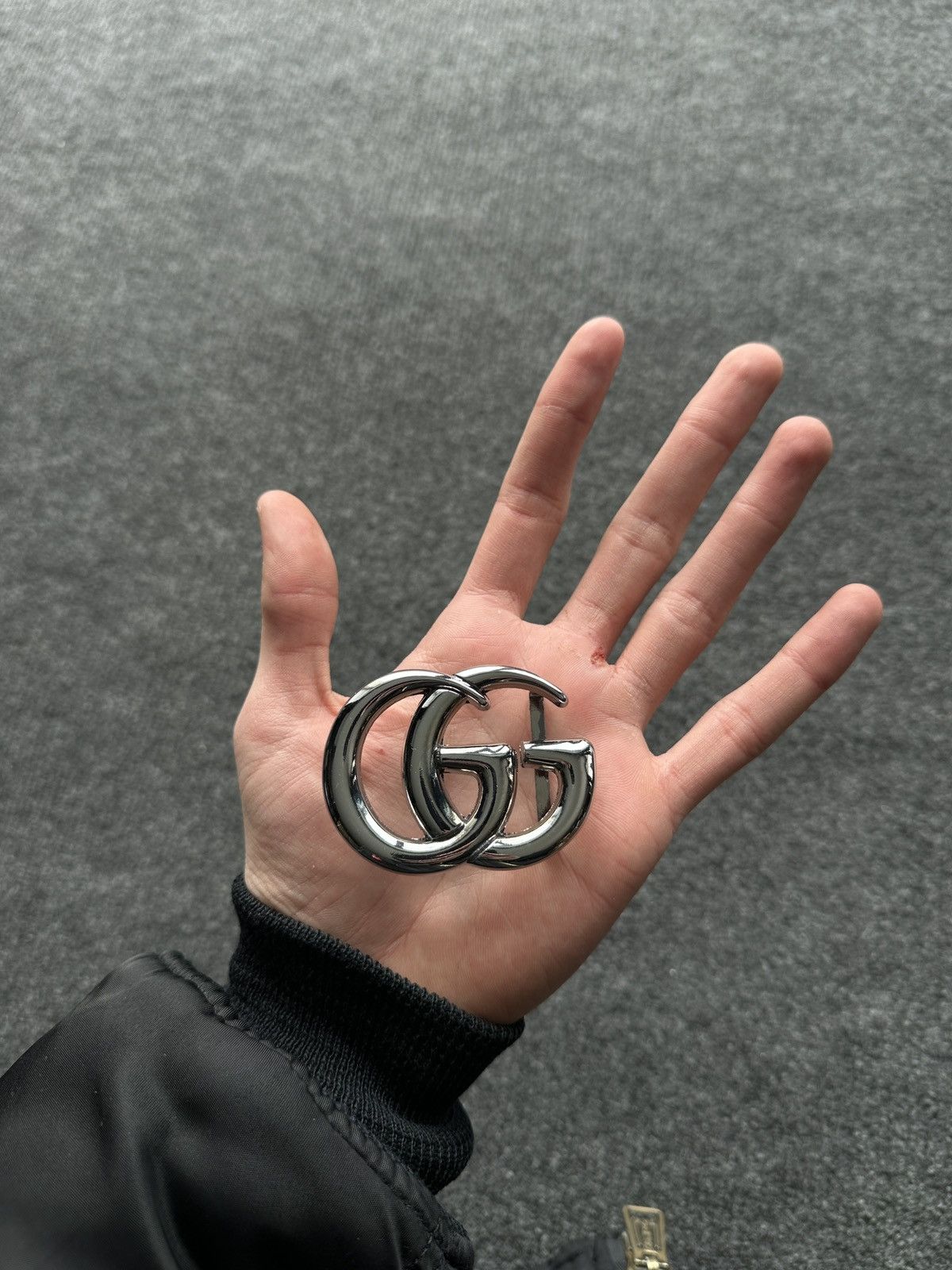 Other RARE🚨 BIG GG DOUBLE G MEN BUCKLE SILVER LOGO ONLY BUCKLE Size ONE SIZE - 1 Thumbnail