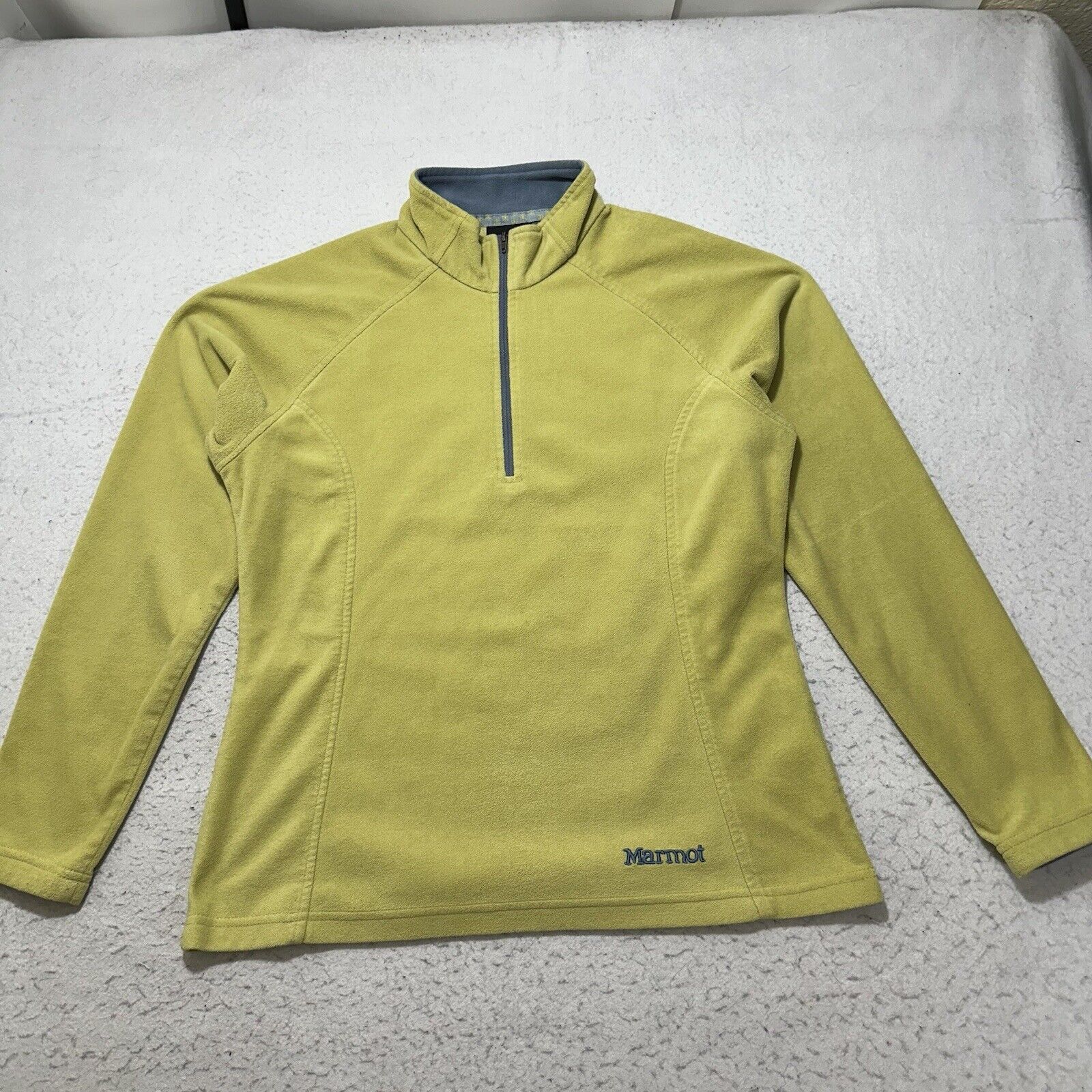 Marmot Marmot Large Yellow Green Sweatshirt 1/2 Zip Fleece Pullover Size L / US 10 / IT 46 - 1 Thumbnail