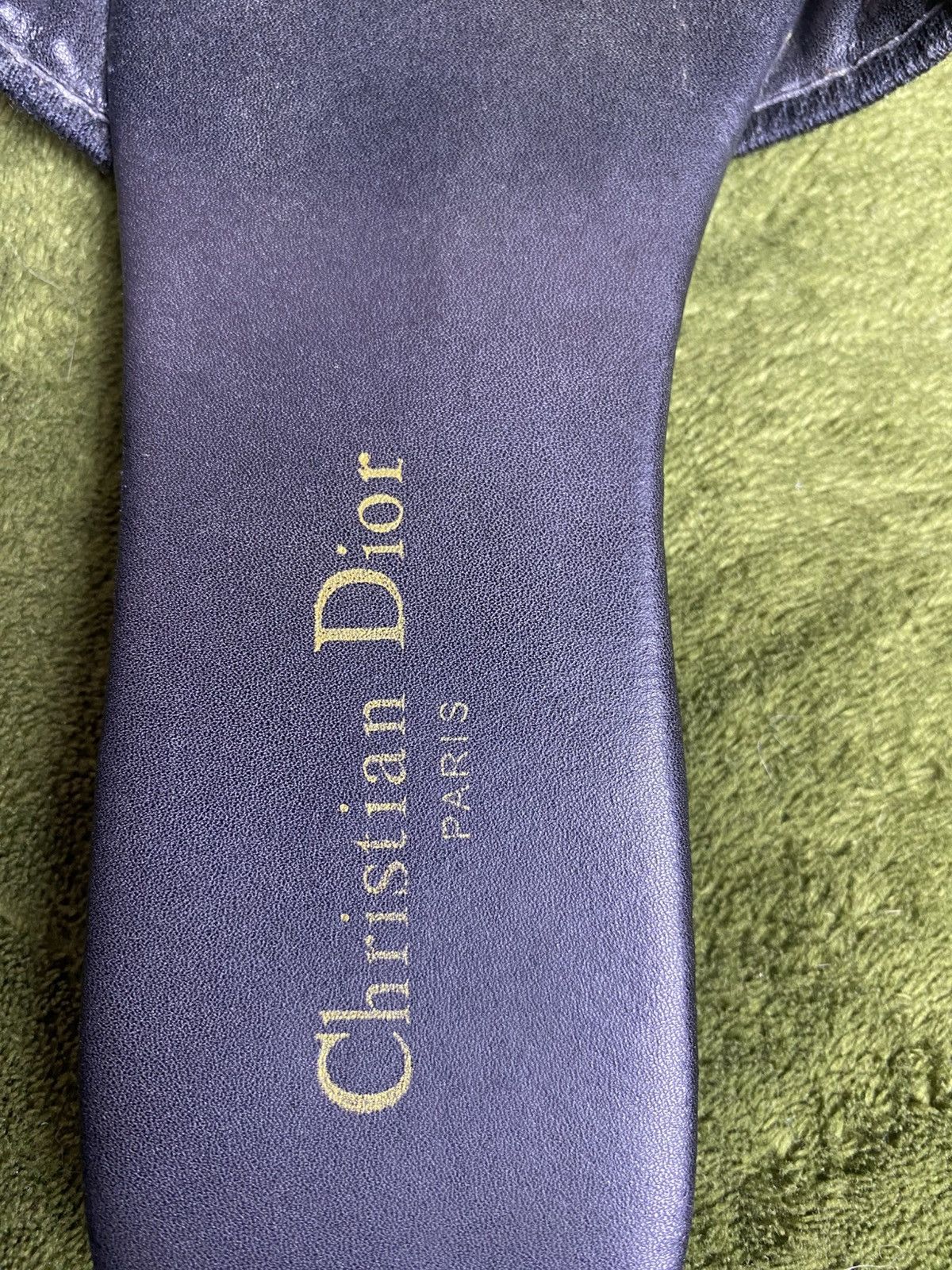Dior CHRISTIAN DIOR DWAY NAVY BLUE FABRIC SLIDES SANDALS SHOES Size US 8 / IT 38 - 8 Thumbnail