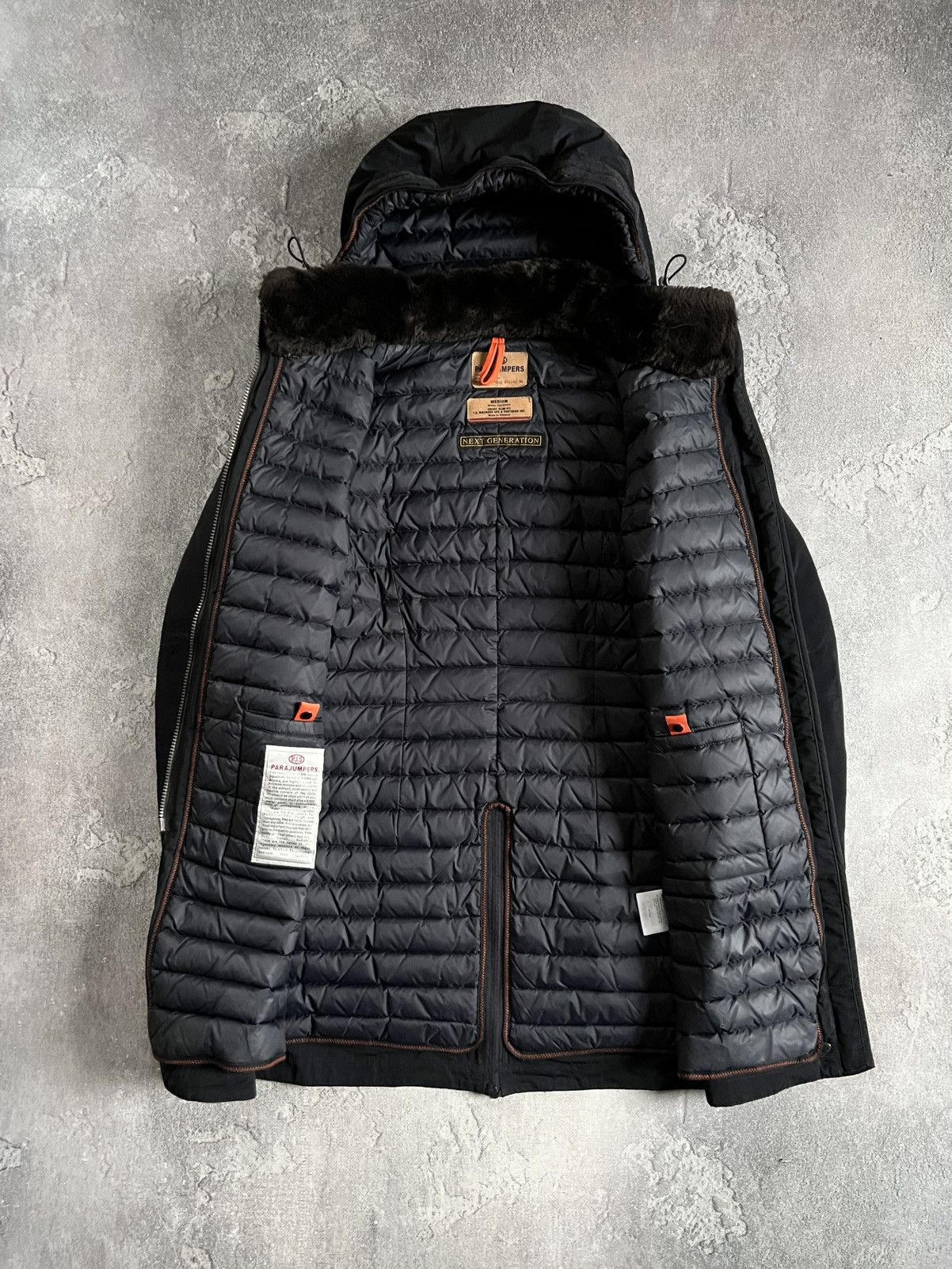 Parajumpers Parajumpers Long Winter Parka Down Jacket Black Natural Sz M Size M / US 6-8 / IT 42-44 - 7 Thumbnail