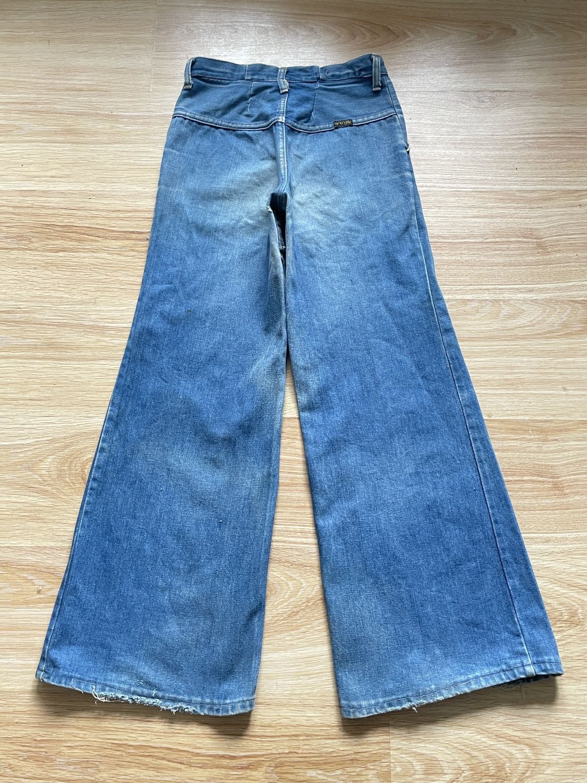 Wrangler Vintage Wrangler 70s Bootcut Talon Faded Distressed size W28 Size US 28 / EU 44 - 2 Thumbnail