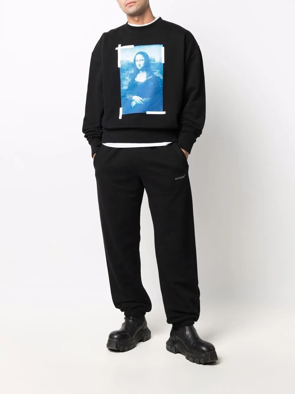 Off-White Black Mona Lisa Logo Oversized Sweatshirt Size US S / EU 44-46 / 1 - 2 Thumbnail