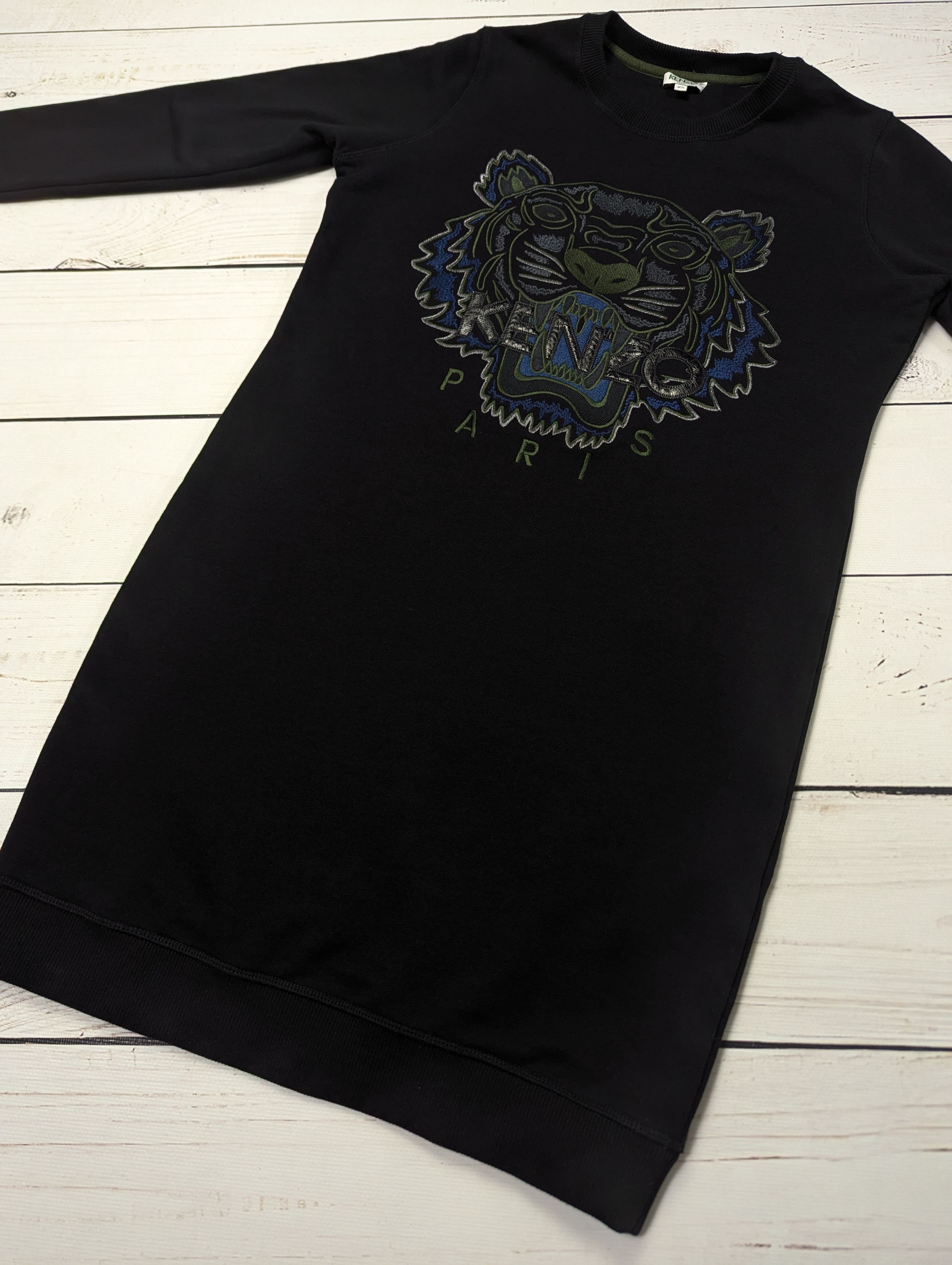 Kenzo Kenzo Paris Embroidered Tiger Logo Sweatshirt Dress Size XS / US 0-2 / IT 36-38 - 2 Thumbnail