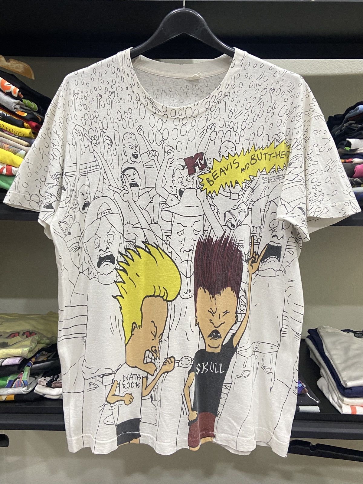 Band Tees × Vintage Vintage 90s Beavis and Butt-head MTV rock OVP Band TShirt Size US L / EU 52-54 / 3 - 1 Thumbnail