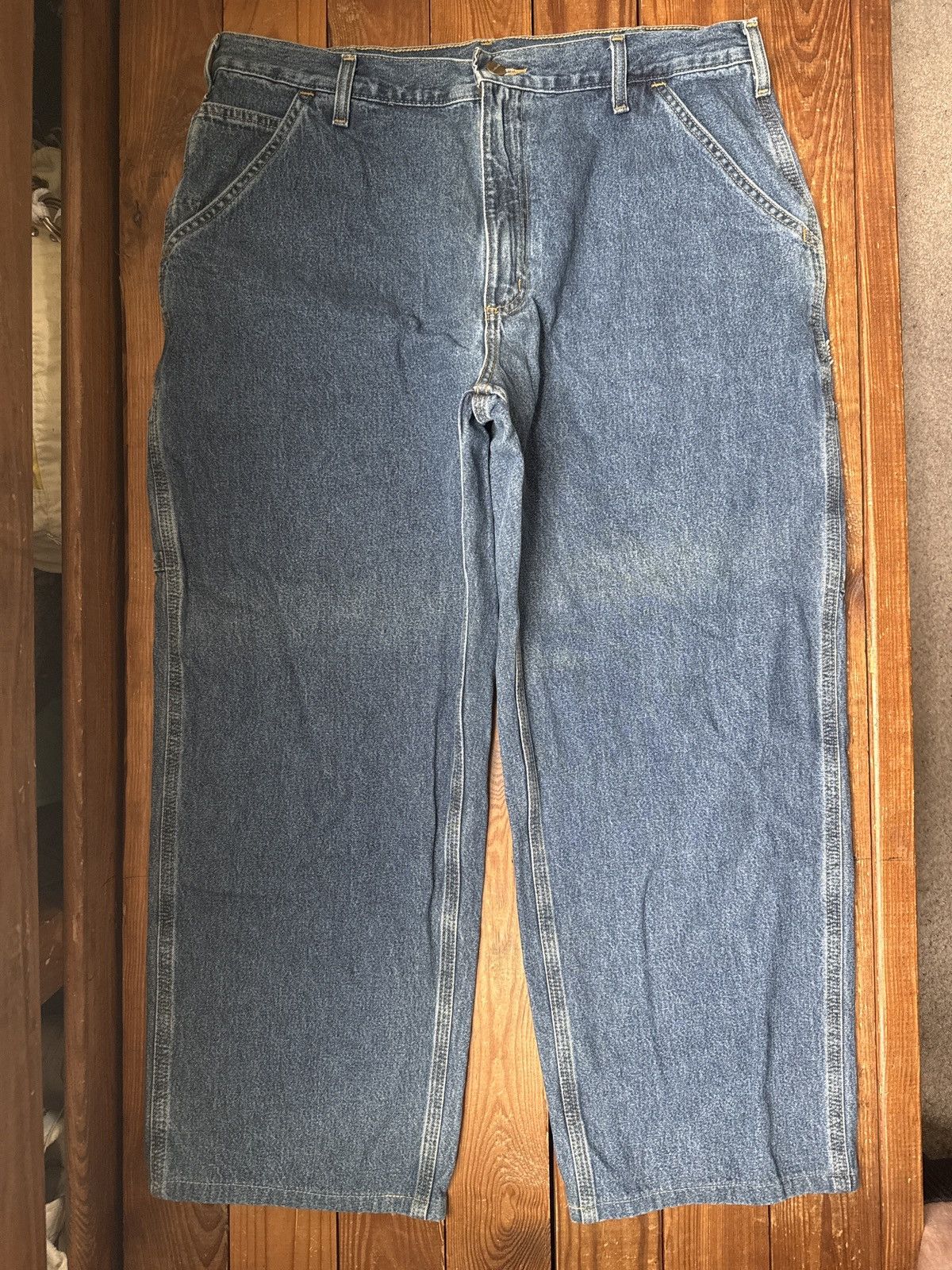 Carhartt Vintage 90s Carhartt Blue Denim Carpenter Jeans Size US 36 / EU 52 - 2 Thumbnail