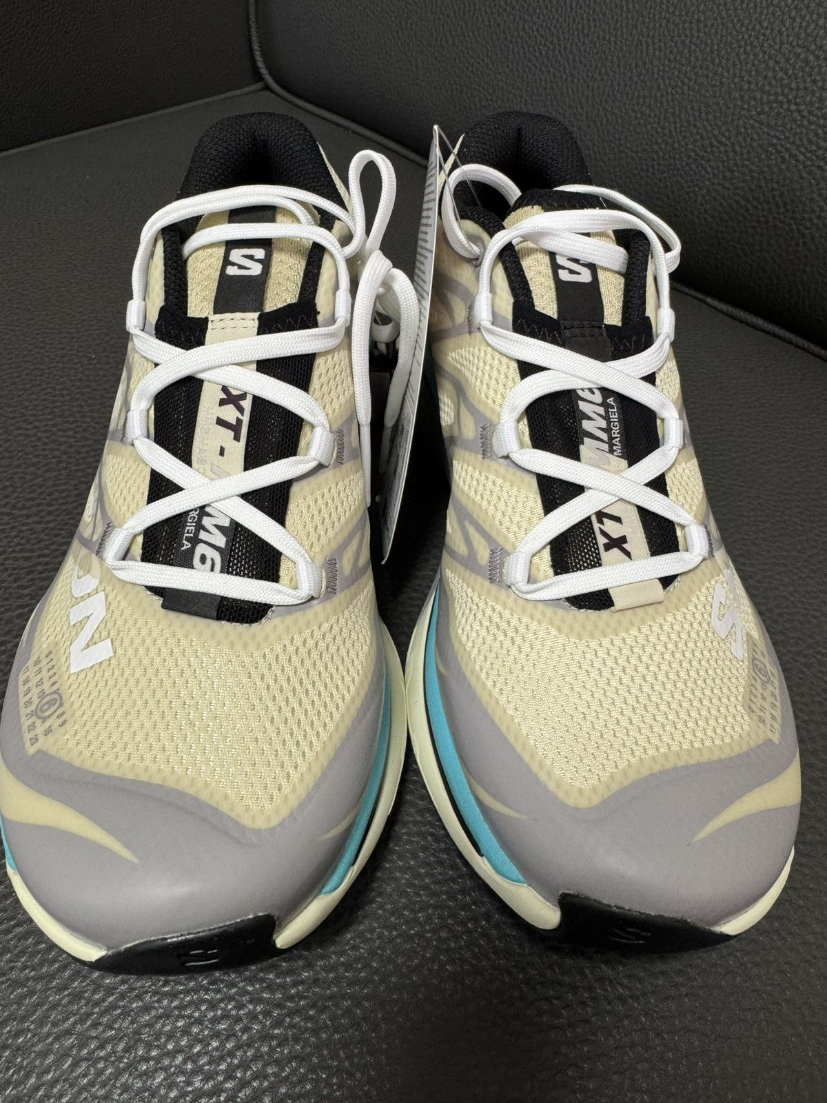 Salomon NIB XT-MM6 Retro Hiking Sneakers Unisex - Beige/Blue, 39.5 Size US 6.5 / EU 39-40 - 2 Thumbnail