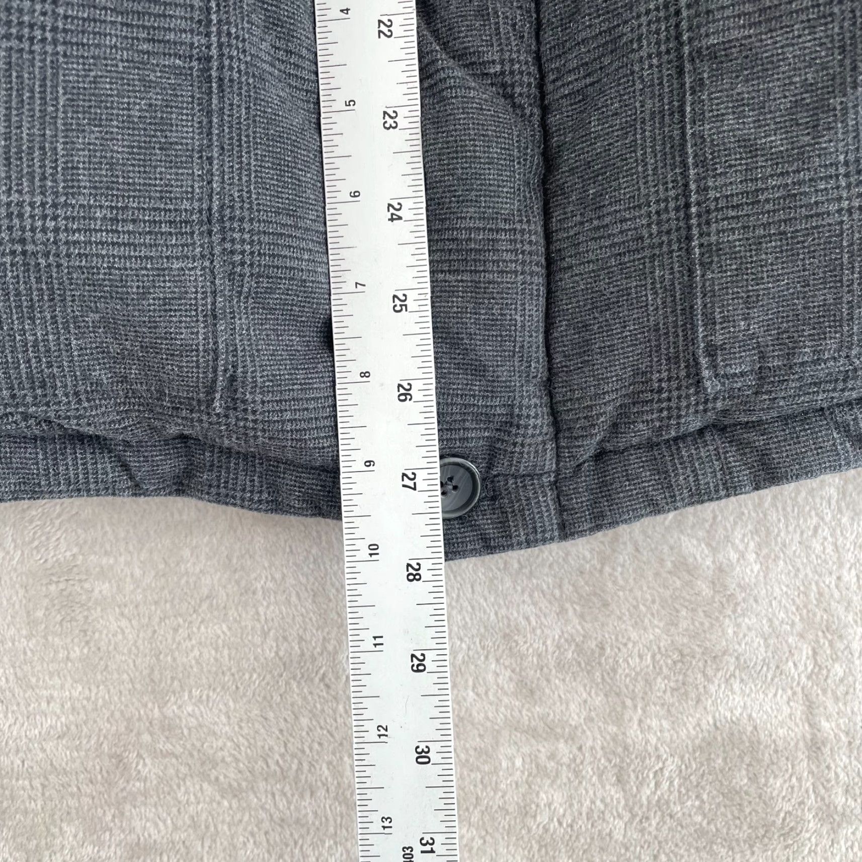 Banana Republic Banana Republic Puffer Vest Men XL Grey Plaid Flannel Satin Lined Full Zip Size US XL / EU 56 / 4 - 7 Thumbnail