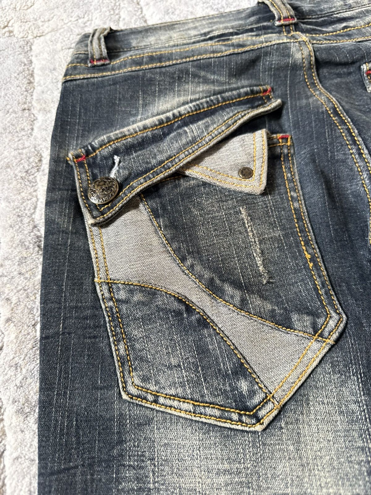 If Six Was Nine Ifsixwasnine Lgb Kapital Junya Style Low Rise Flared Jeans Size US 28 / EU 44 - 18 Thumbnail