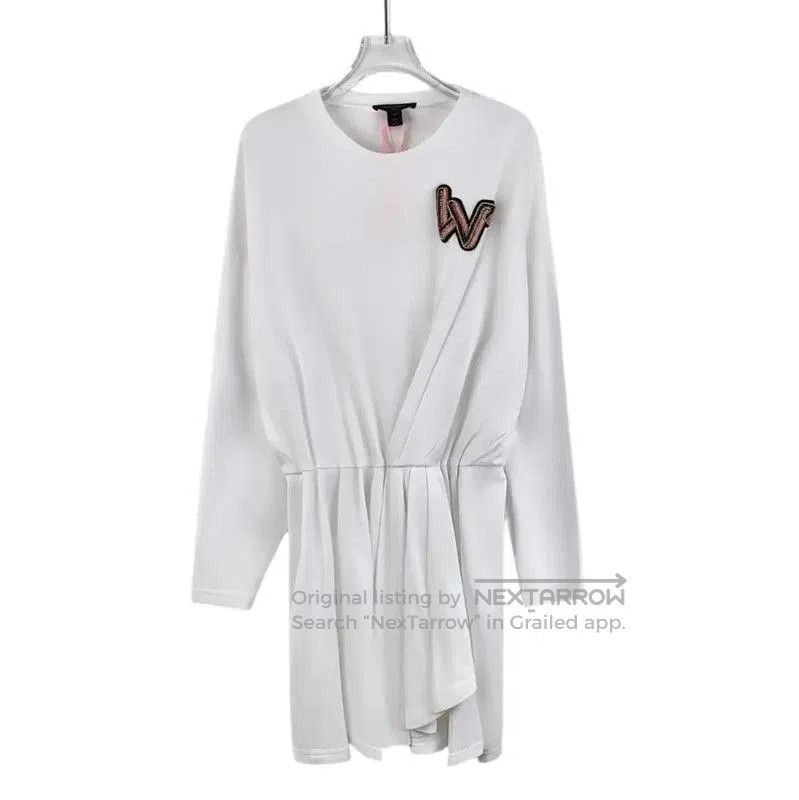 Louis Vuitton Louis Vuitton White Cotton Women's Dress . Size XS / US 0-2 / IT 36-38 - 1 Thumbnail