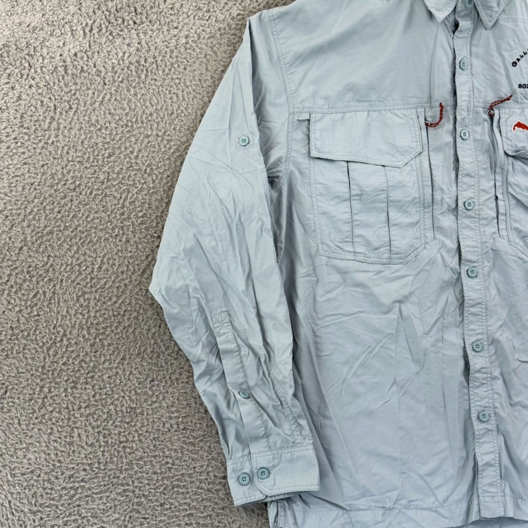 Vintage Simms Mens Large Blue Cor3 Fishing Vented Nylon Button Outdoor Roll Sleeve Size US M / EU 48-50 / 2 - 4 Thumbnail