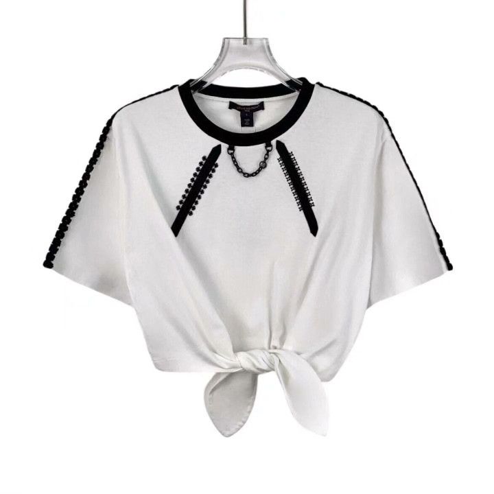 Louis Vuitton Louis Vuitton 24 White Chain Cotton T-shirt Size S / US 4 / IT 40 - 1 Thumbnail
