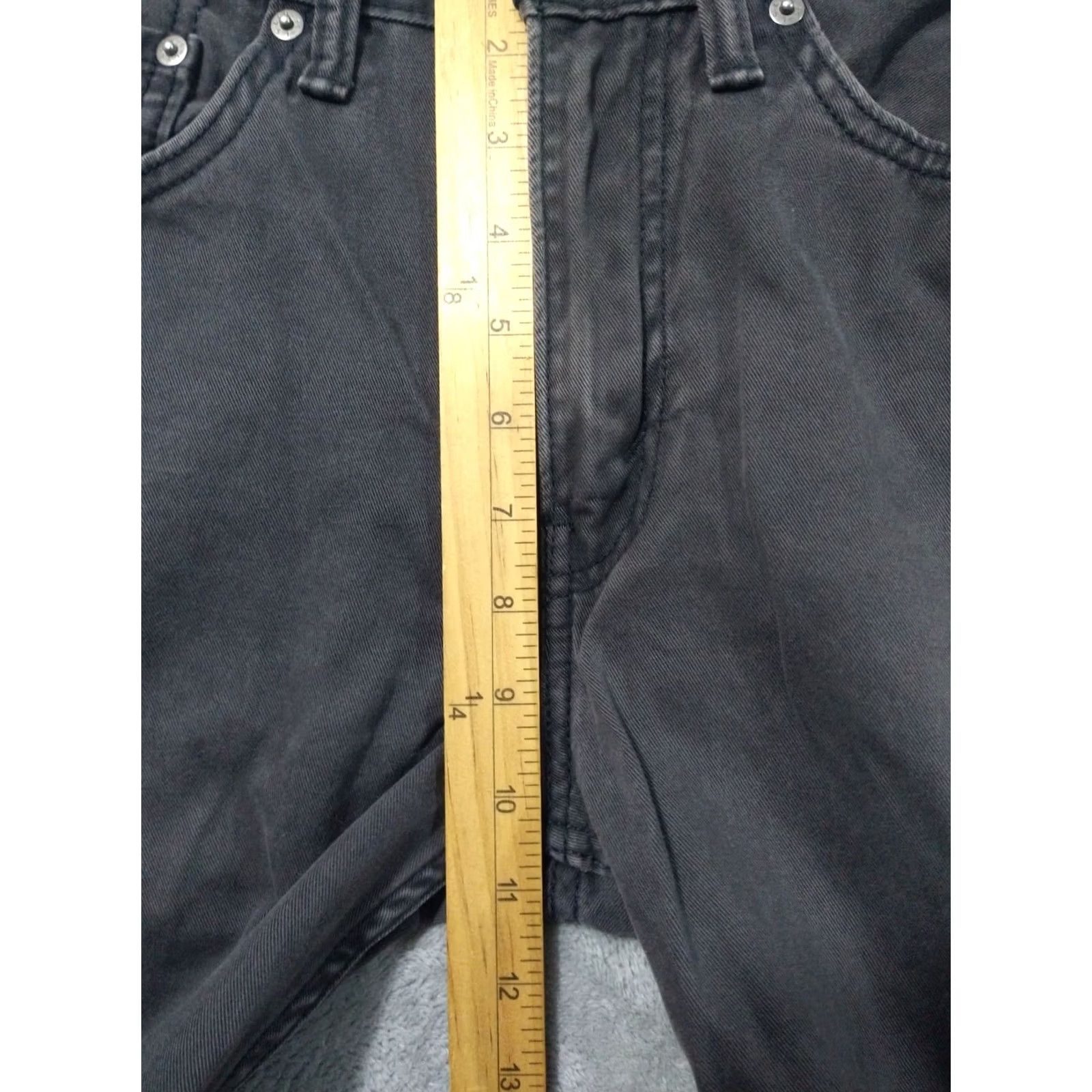 Levi's Levi's 514 Jeans Mens 34x34 Black Denim Slim Straight Mid Rise Dark Wash Stretch Size US 34 / EU 50 - 4 Thumbnail