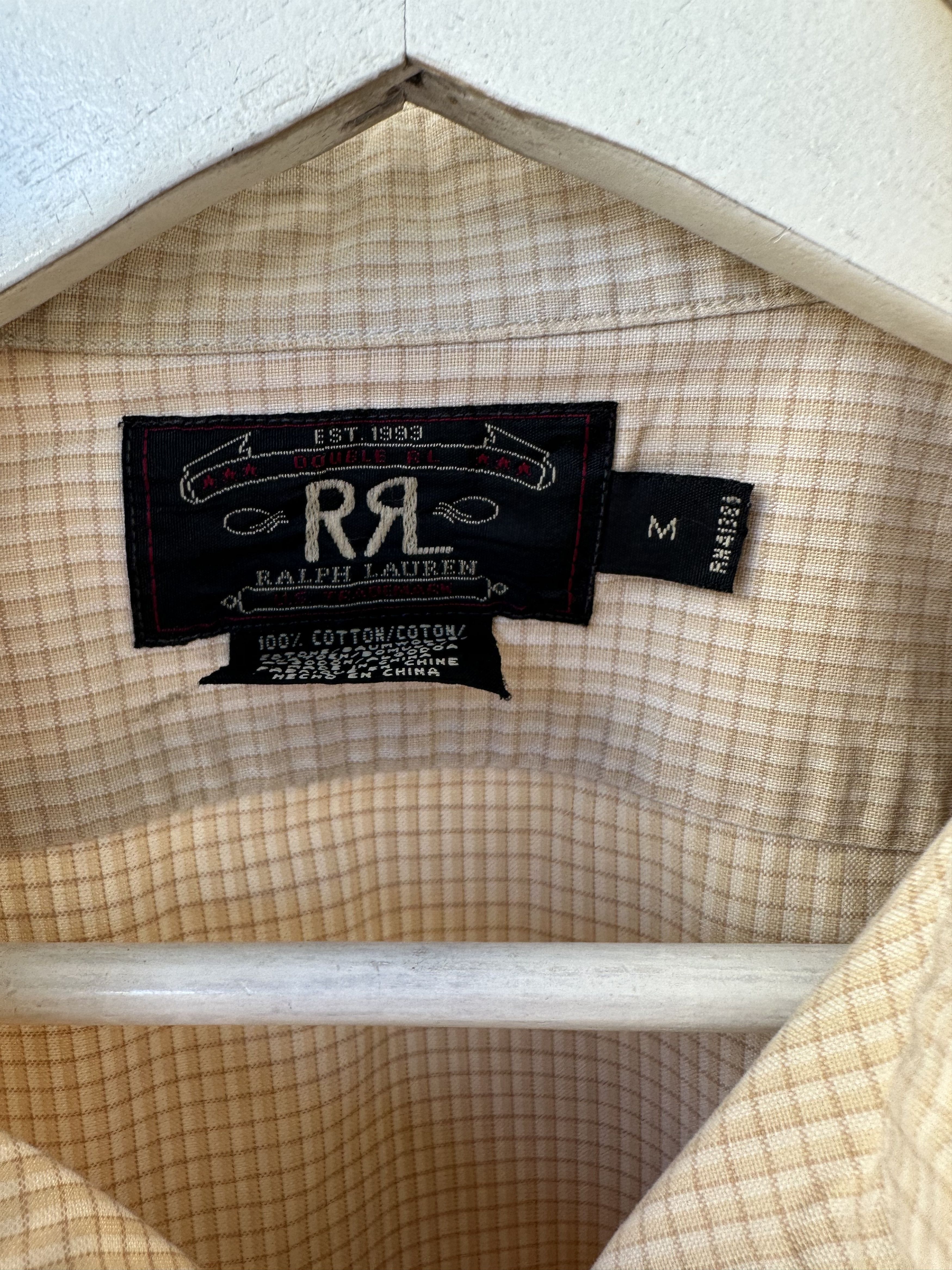 RRL Ralph Lauren check short sleeve shirt Size US M / EU 48-50 / 2 - 3 Thumbnail