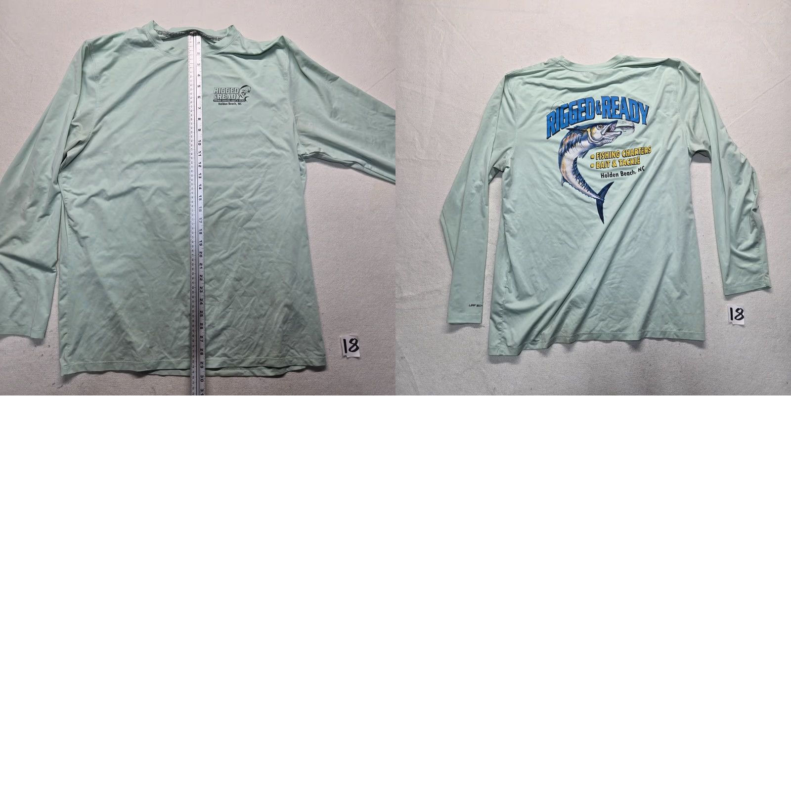 Vintage VINTAGE No (omit) Holden Beach NC UPF 50+ Vacation Fishing Shirt Adult XL Green Graphic T-Shirt Beach Mens Size US XL / EU 56 / 4 - 8 Thumbnail