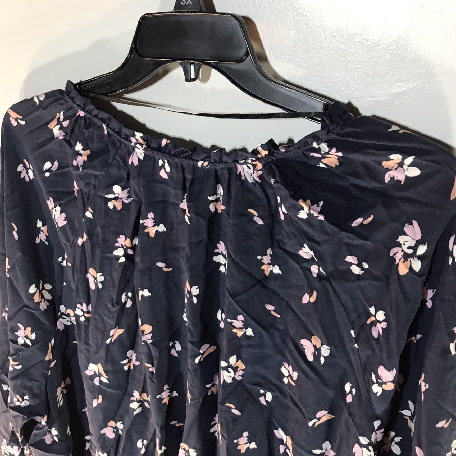 Vintage VINTAGE C&C California Women's Blouse Peasant Top Flower Pattern 3X Plus Size Blue Bohemian Size XXL / US 16-18 / IT 52-54 - 5 Thumbnail