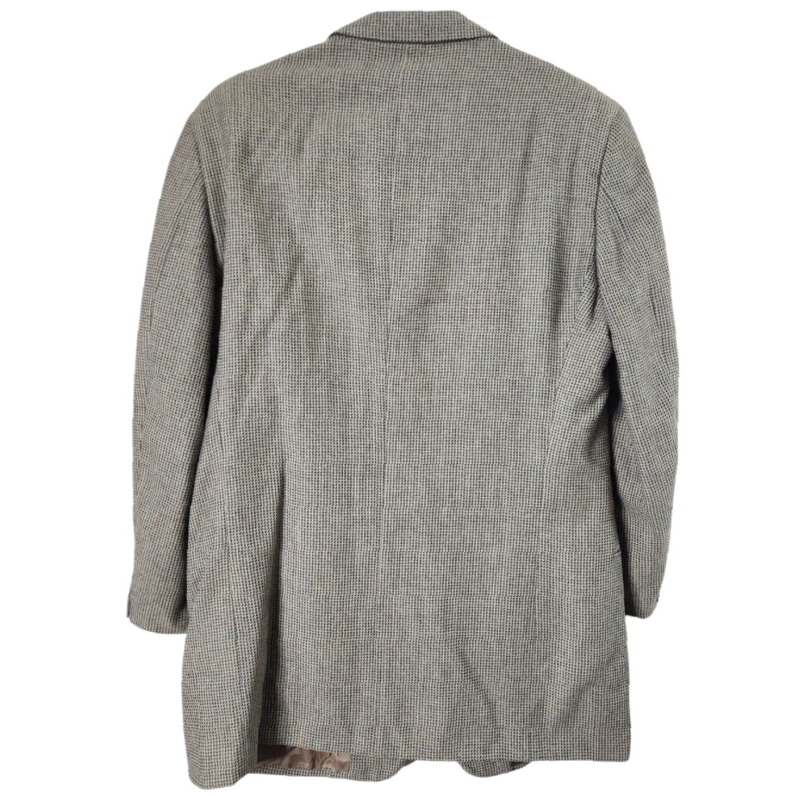 Armani Mani Mens 42L Sport Coat Suit Jacket Wool Silk Linen Grayish-Tan Giorgio Armani Size 42R - 2 Thumbnail