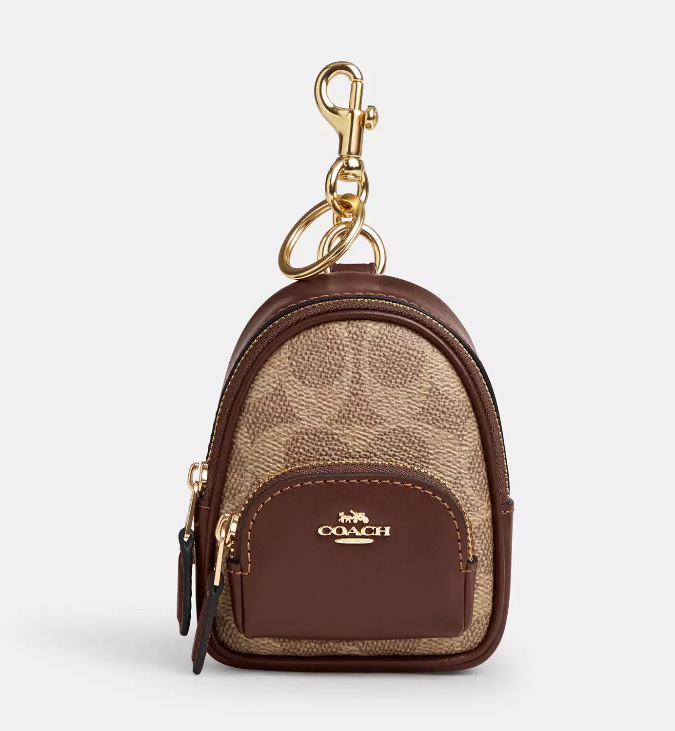 Coach Mini Court Backpack Bag Charm In Signature Canvas CX066 Size ONE SIZE - 4 Thumbnail
