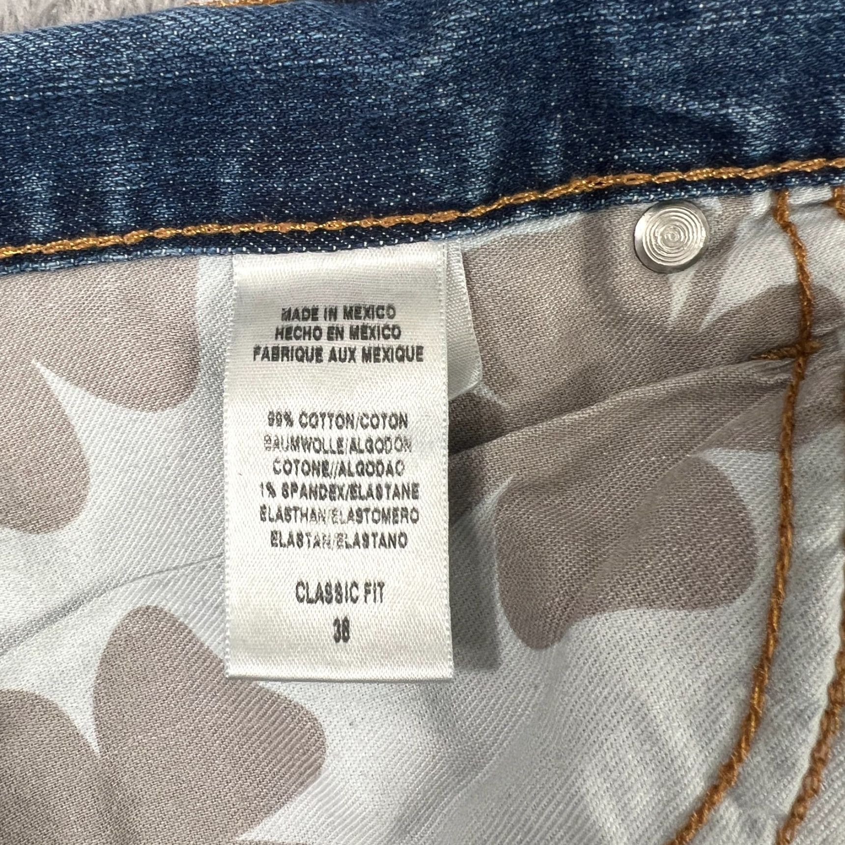Lucky Brand VINTAGE Lucky Brand Jeans Mens 38 Classic Fit Cotton Denim Blue 5-Pocket Design Inseam 34 Slim Straight Rise Mid Regular Mens Jeans Size US 38 / EU 54 - 7 Thumbnail
