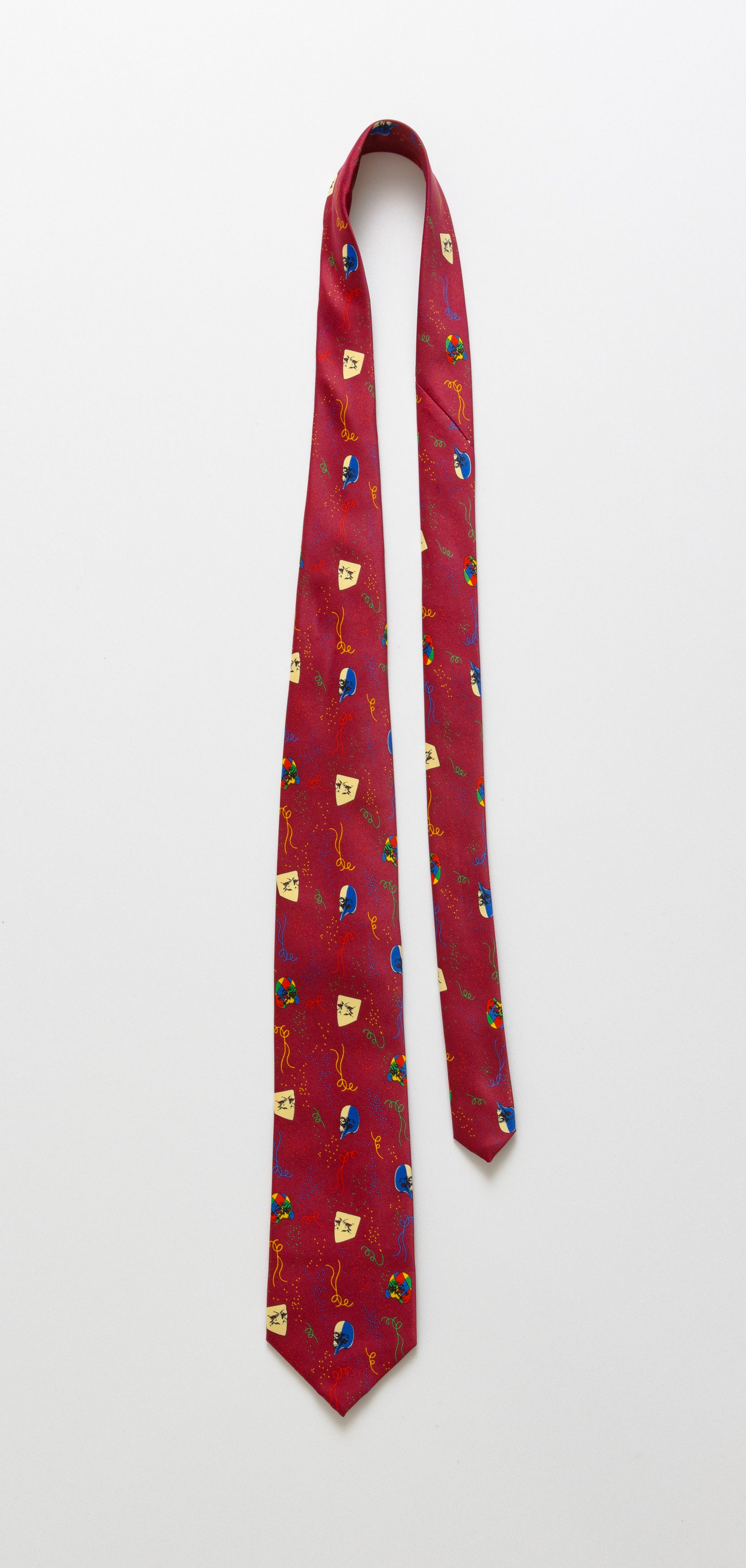 Vintage man Tie abstract pattern print necktie retro silk tie 041 Size ONE SIZE - 2 Thumbnail