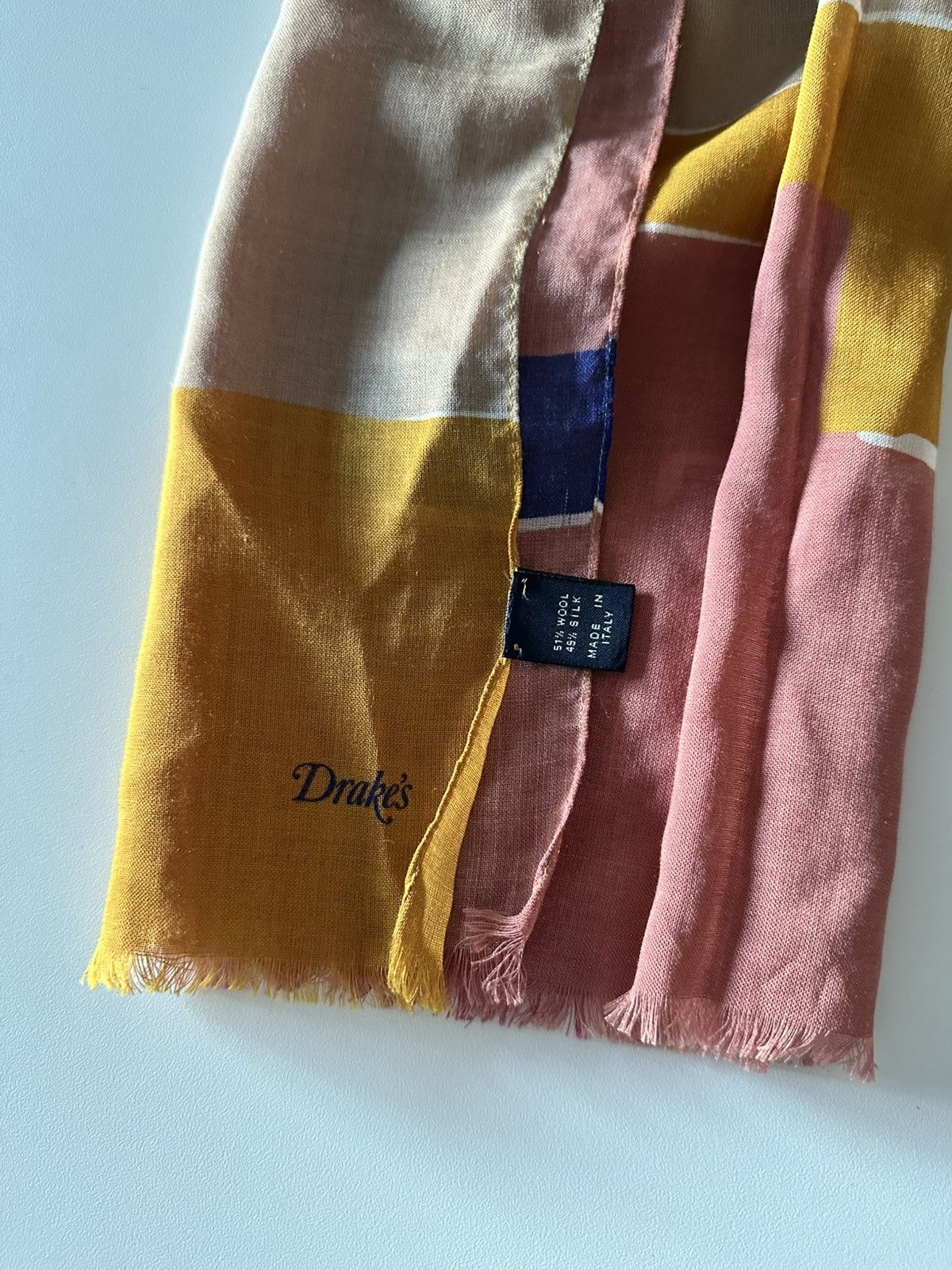 Aime Leon Dore × Drake's Aime Leon Dore X Drakes Multicoloured Silk Scarf Size ONE SIZE - 3 Thumbnail