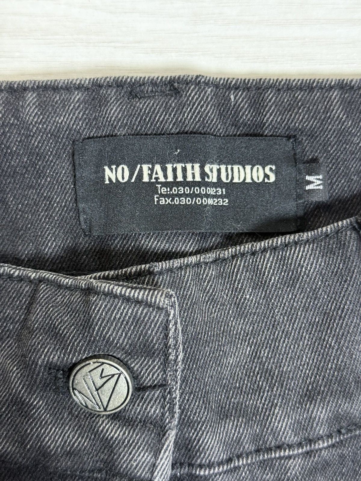 No Faith Studios NO FAITH STUDIOS Heavy Wave Denim Jeans Size US 34 / EU 50 - 8 Thumbnail