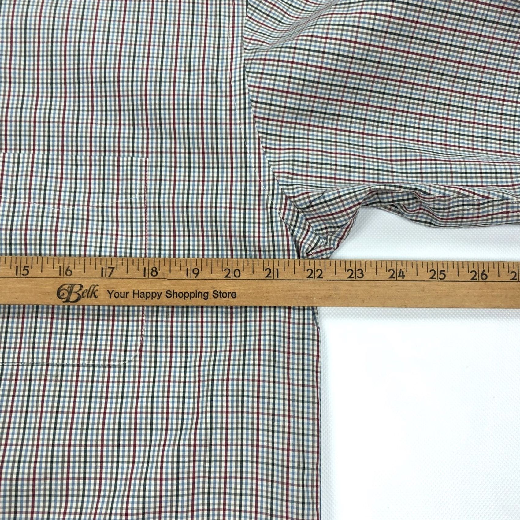 Vintage Onward Reserve Men’s M Classic Fit Button Down Shirt Plaid 100% Cotton Non-Iron Shirt Mens Medium Size US M / EU 48-50 / 2 - 4 Thumbnail