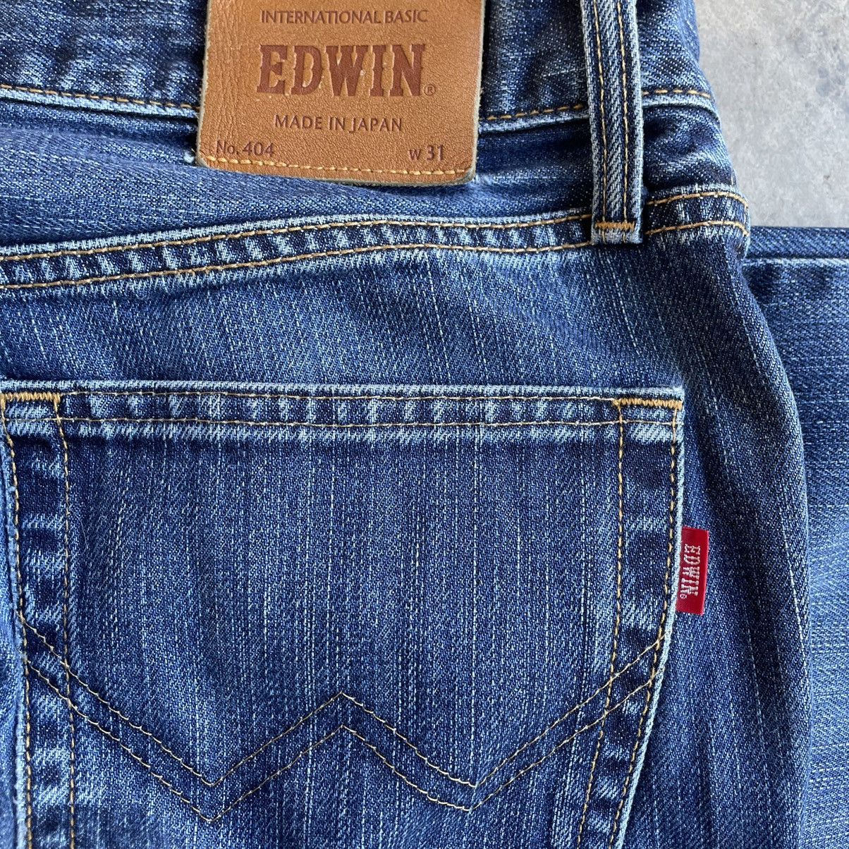 Edwin 🔥Vintage Edwin 404 Stoned Washed Ripped Distress Denim Jeans Size US 32 / EU 48 - 10 Thumbnail