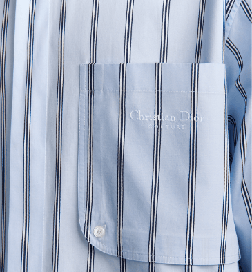 Dior o1w1db10625 Christian Dior Embroidery Shirt in Blue Size US L / EU 52-54 / 3 - 7 Thumbnail