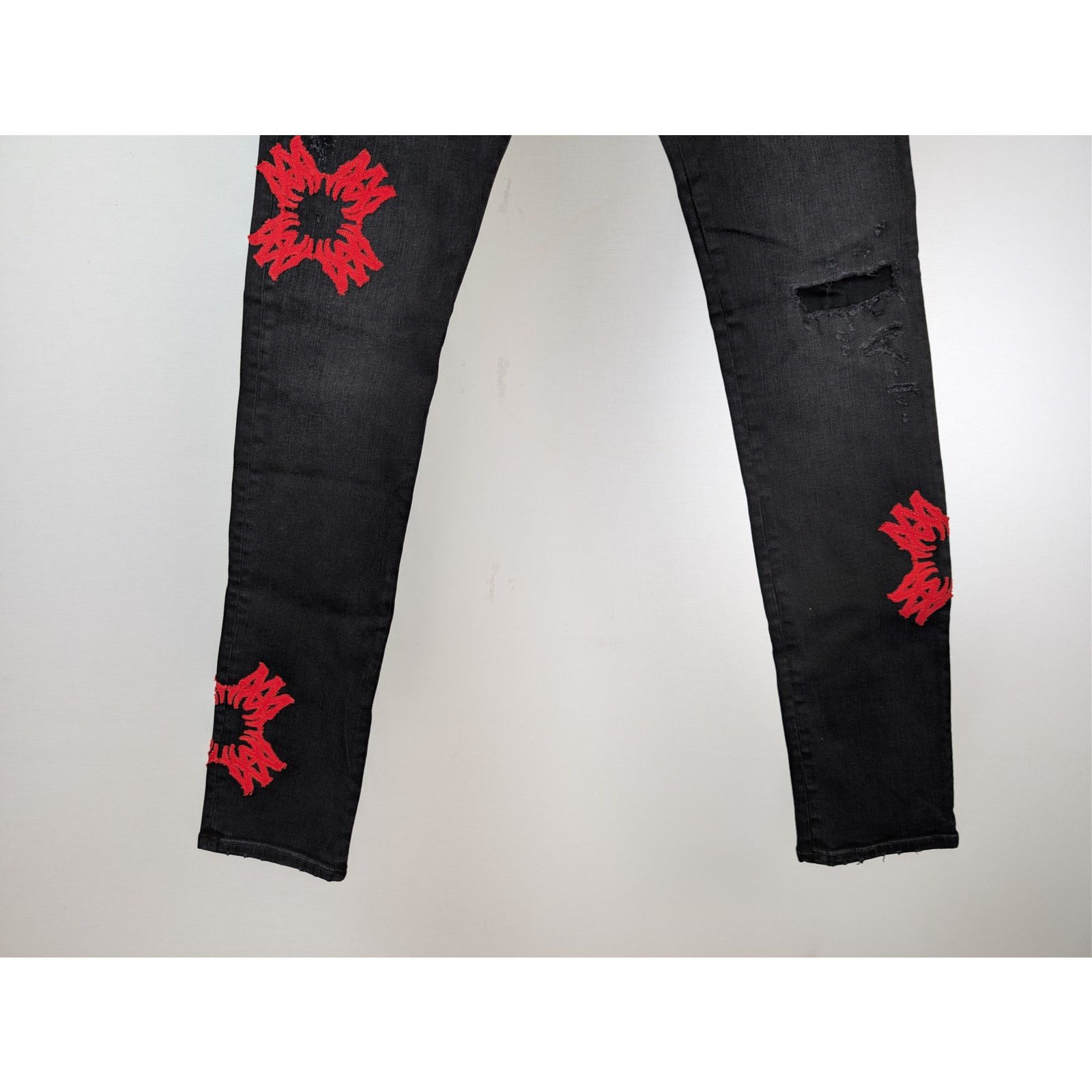 Amiri o1rshd1 MA Quad Applique Skinny Jeans in Black Size US 32 / EU 48 - 4 Thumbnail