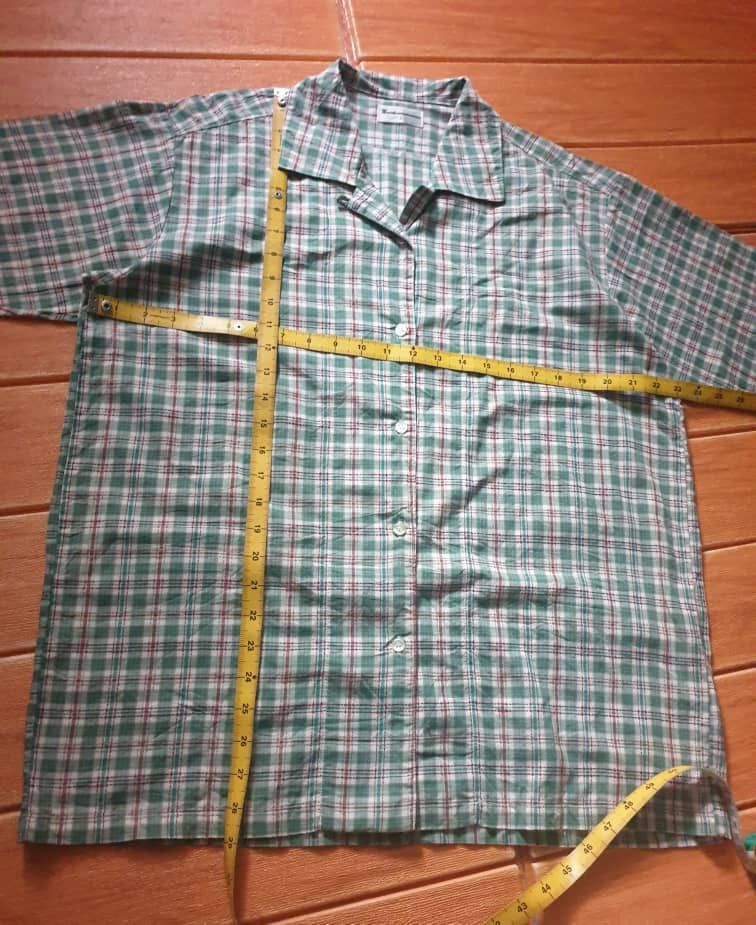 Japanese Brand Tsukinotomo checkered green Shirt Size US L / EU 52-54 / 3 - 6 Thumbnail