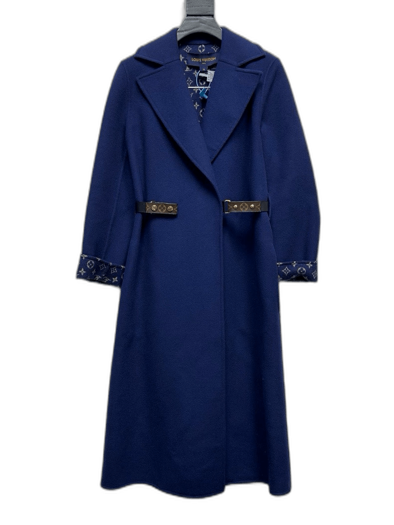 Louis Vuitton Louis Vuitton Logo Pattern Wool Blend Coat-2506 Size M / US 6-8 / IT 42-44 - 1 Thumbnail
