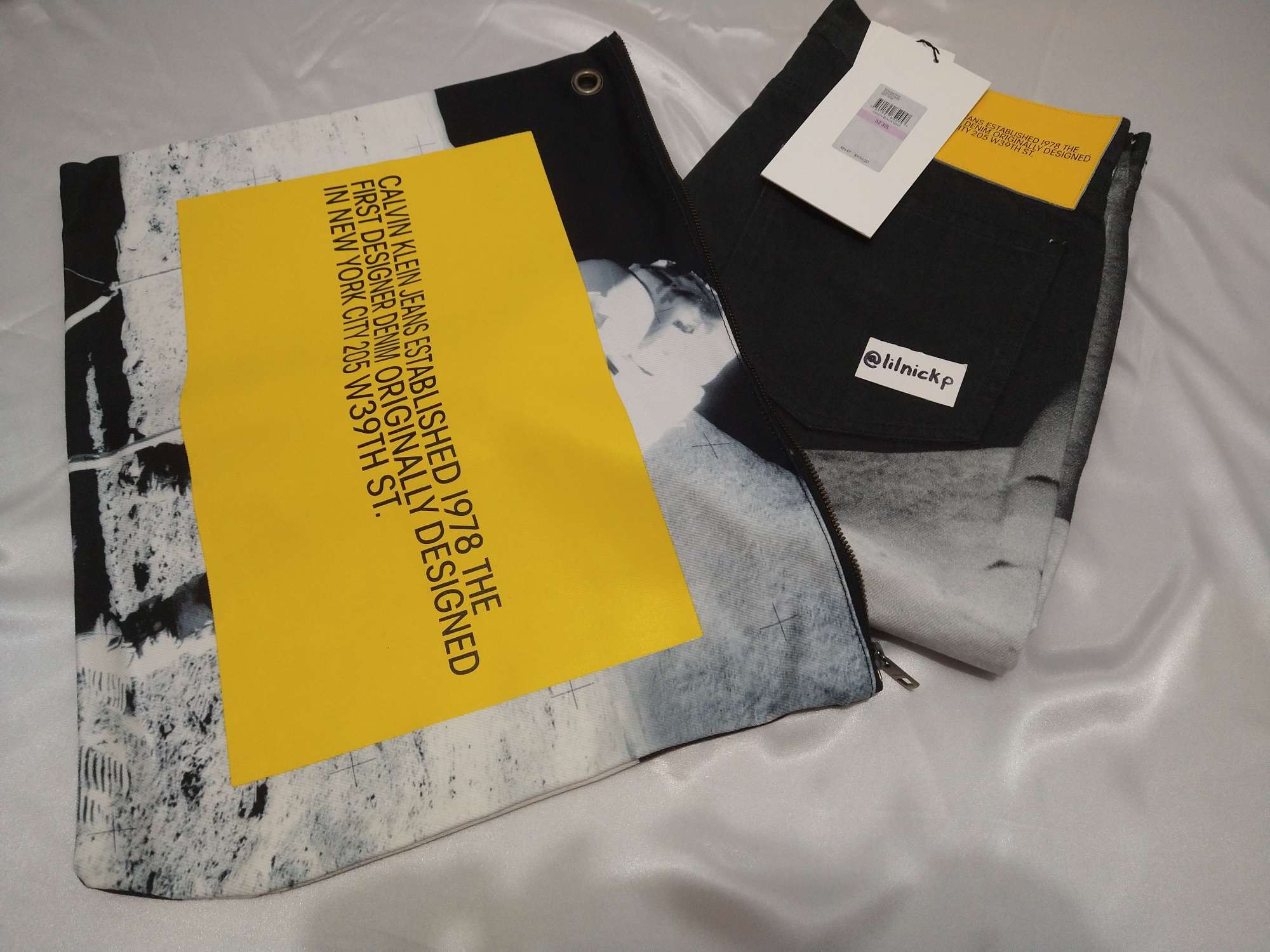 Calvin Klein 205W39NYC EST. 1978 Straight Leg Moon Landings Jeans Size US 32 / EU 48 - 10 Thumbnail