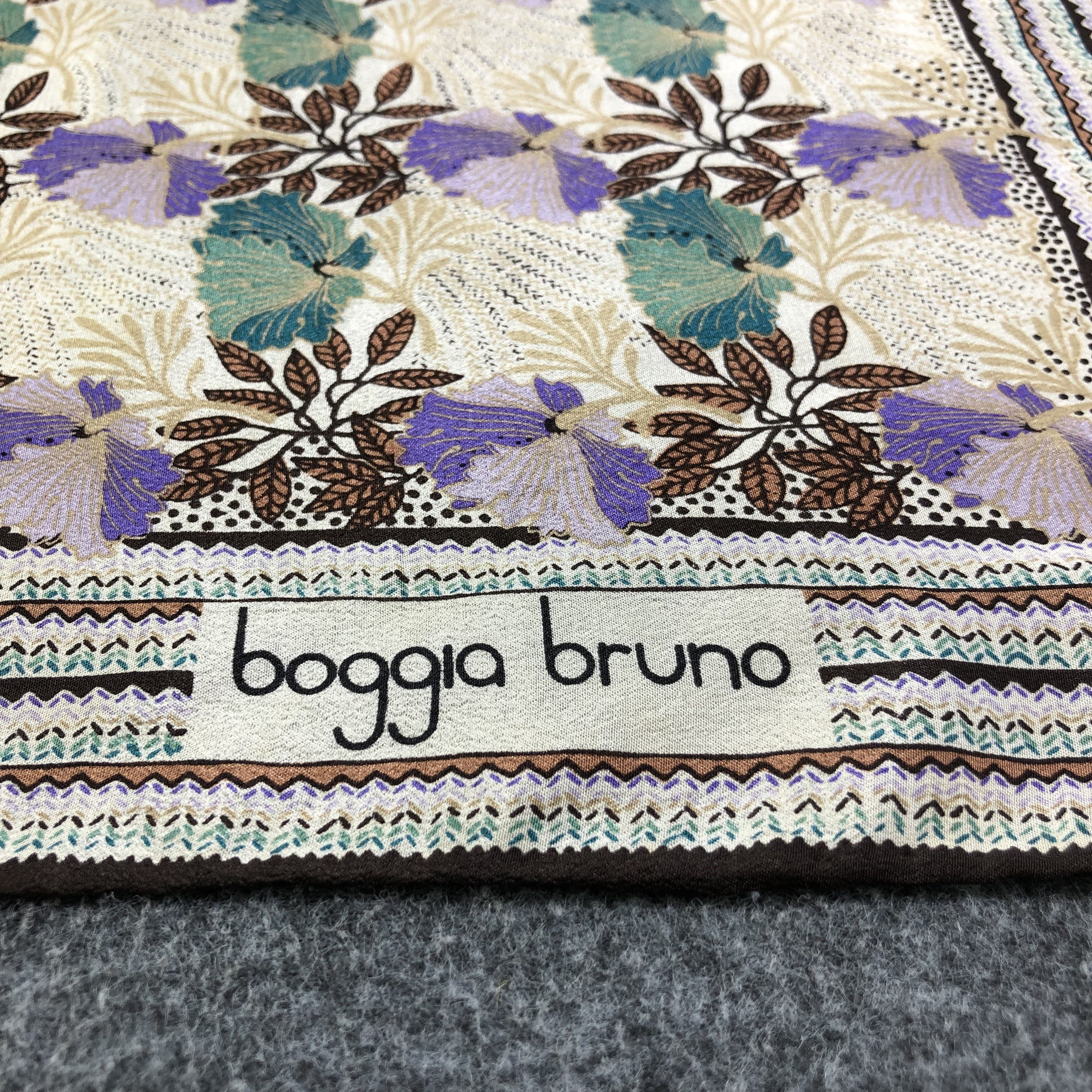 Vintage Vintage Boggia Bruno Floral Hand Rolled Silk Scarf M656 Size ONE SIZE - 3 Thumbnail