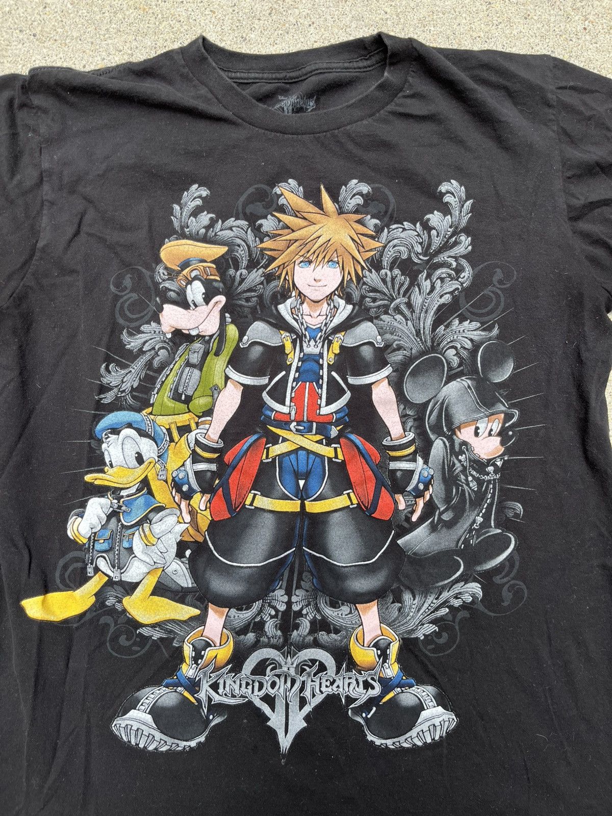 Anime Y2K Kingdom Hearts Black Tee Shirt Size US L / EU 52-54 / 3 - 2 Thumbnail